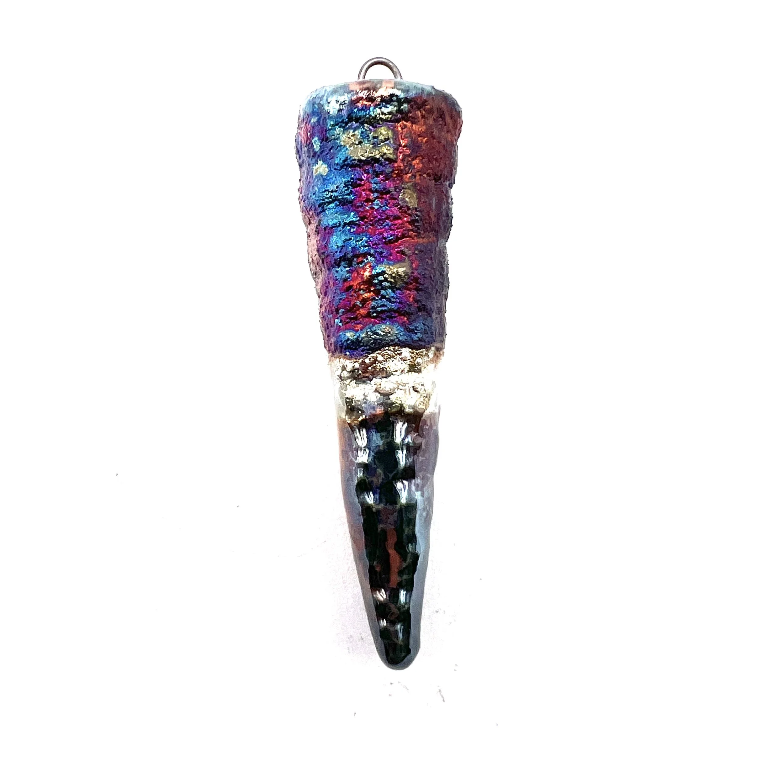 Raku Spike Pendant Ceramic Pottery Jewelry Supply Handmade by MAKUstudio MAKU raku