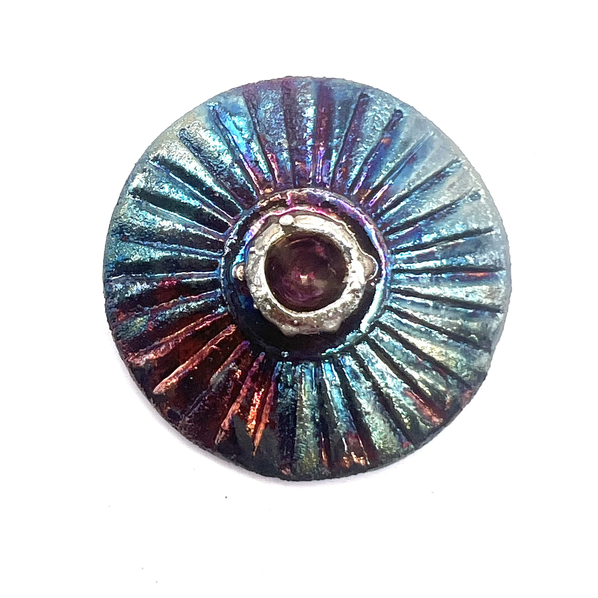 Spokes Raku Cabochon Jewelry Supply Handmade by MAKUstudio MAKU raku