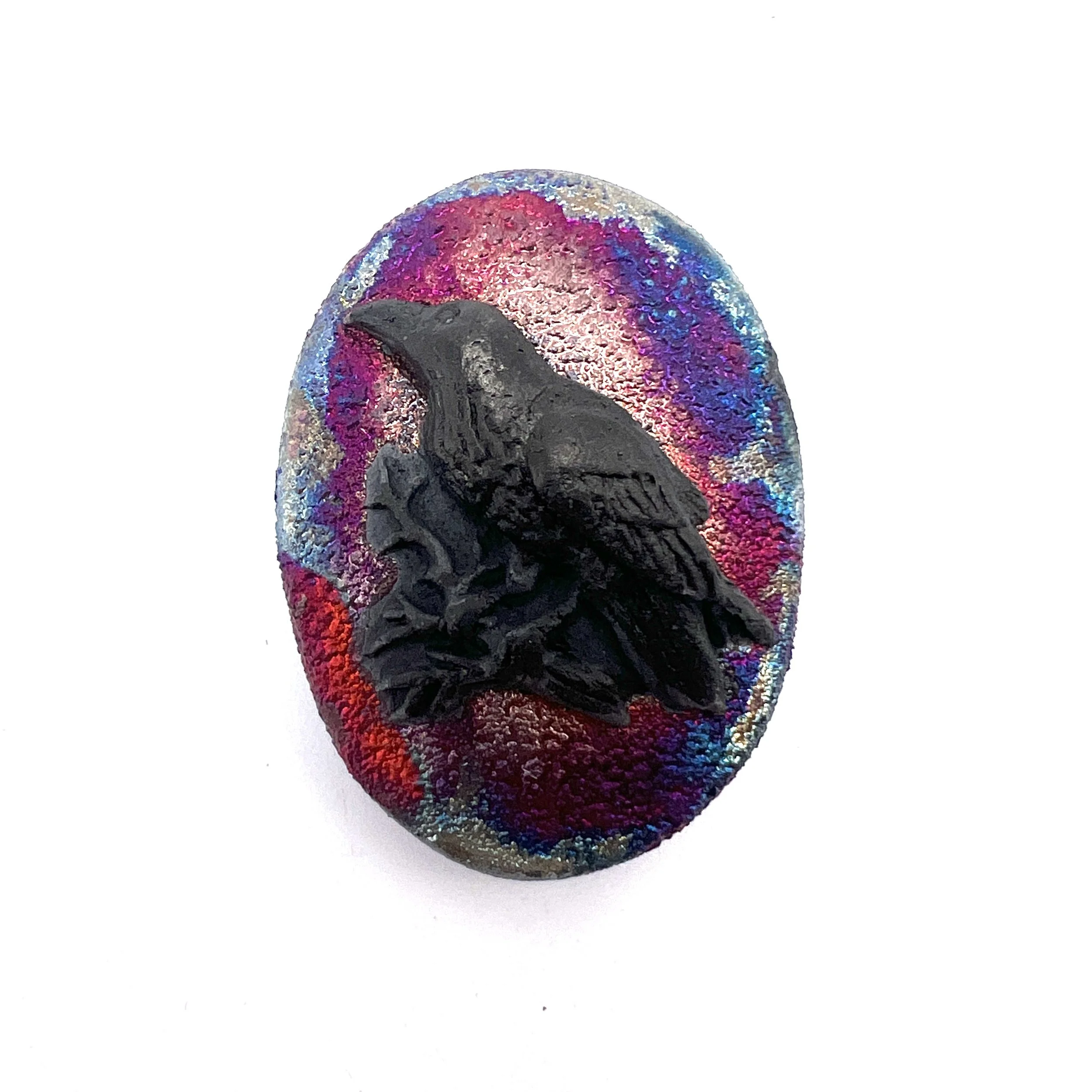 Raven Black Crow Cabochon MAKU raku Jewelry Supplies