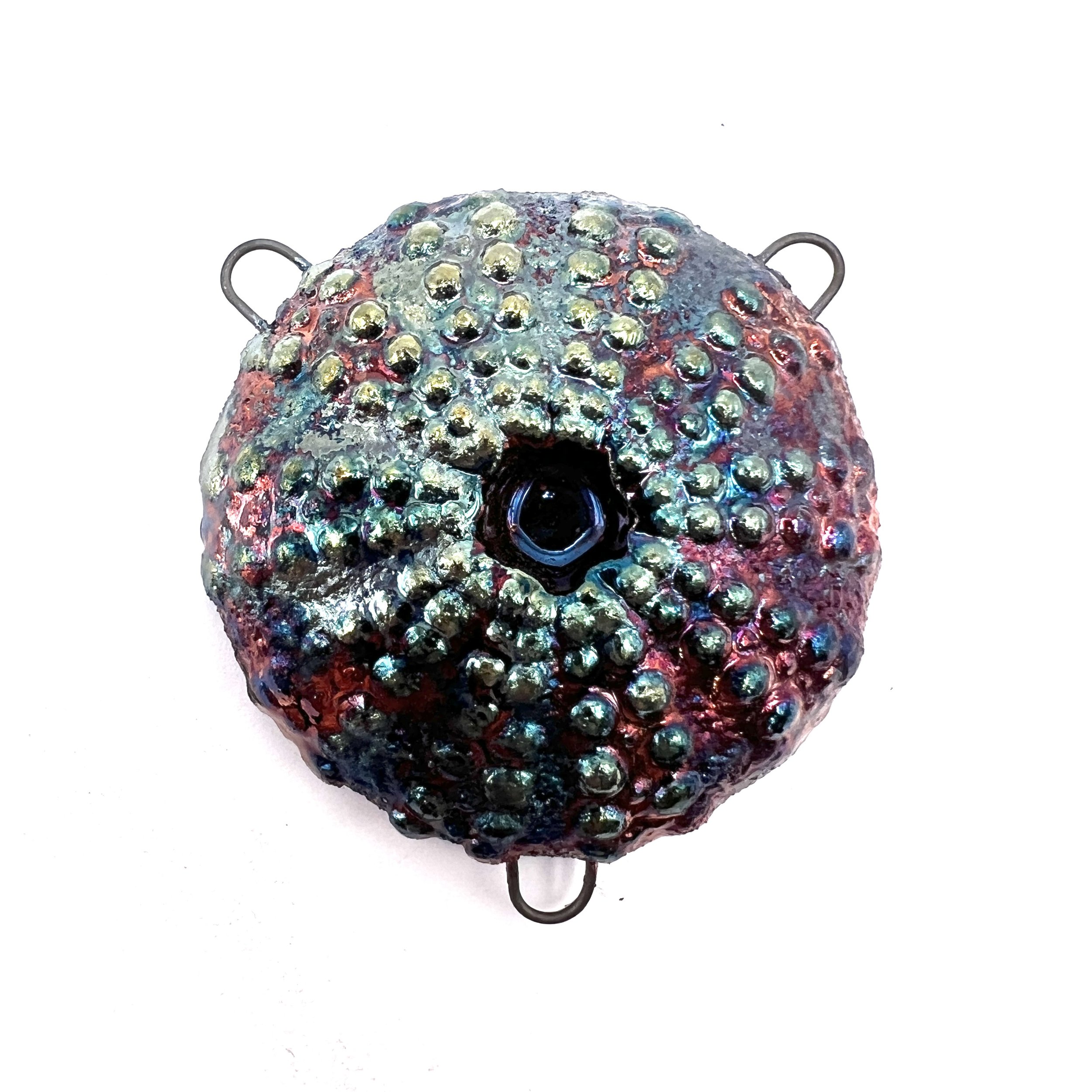 Sea Urchin Connector Pendant MAKU raku Jewelry Supplies MAKUstudio