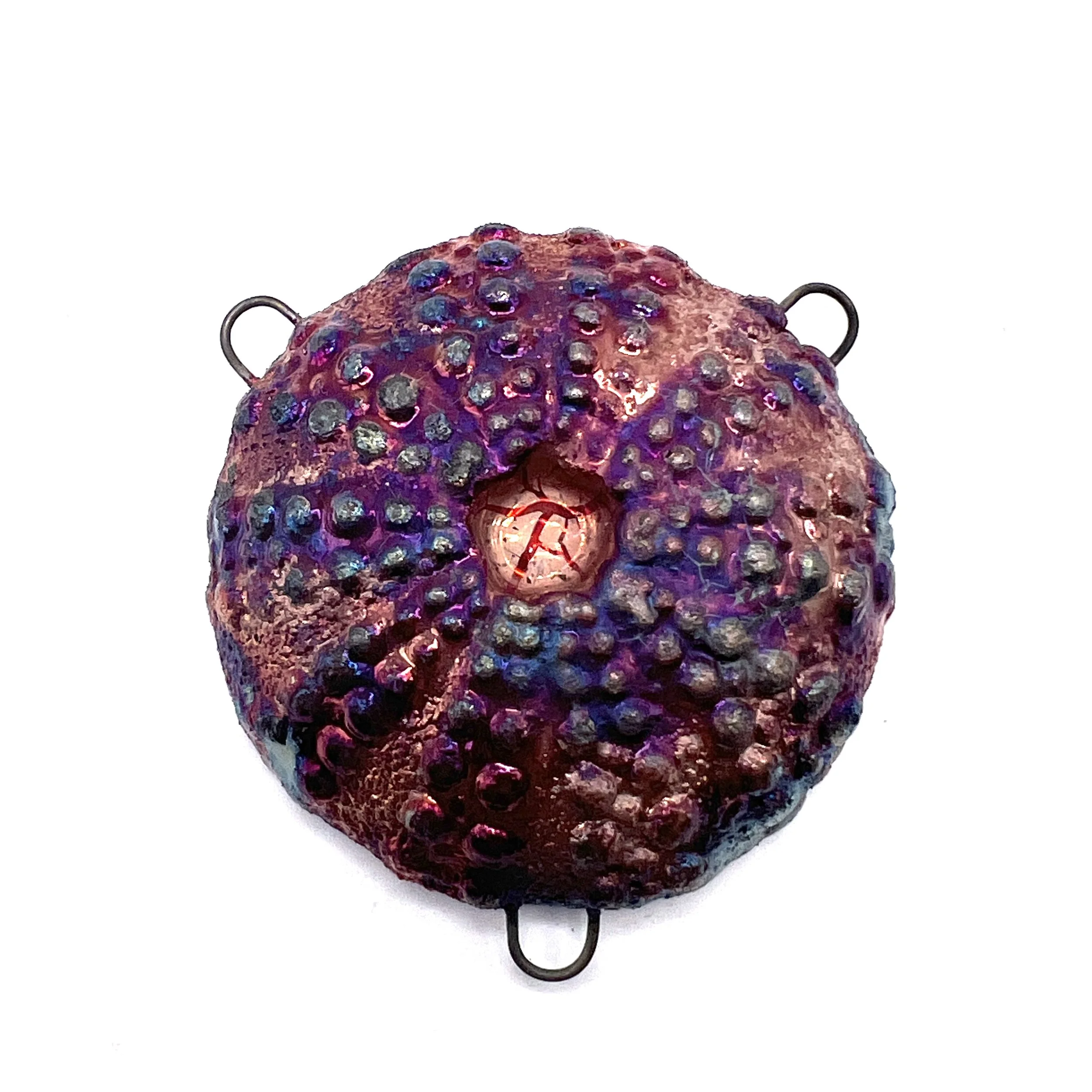 Sea Urchin Connector Pendant MAKU raku Jewelry Supplies MAKUstudio