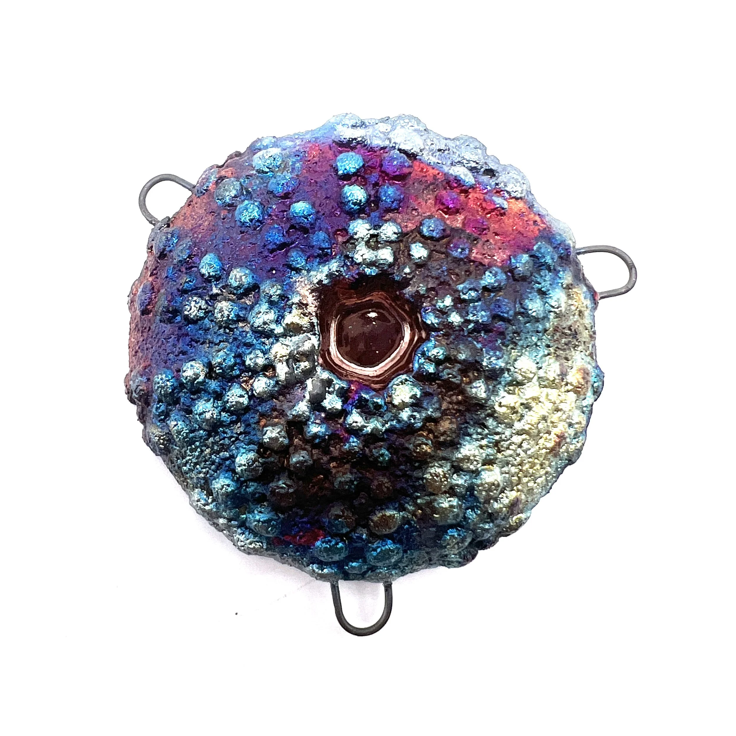 Sea Urchin Connector Pendant MAKU raku Jewelry Supplies MAKUstudio