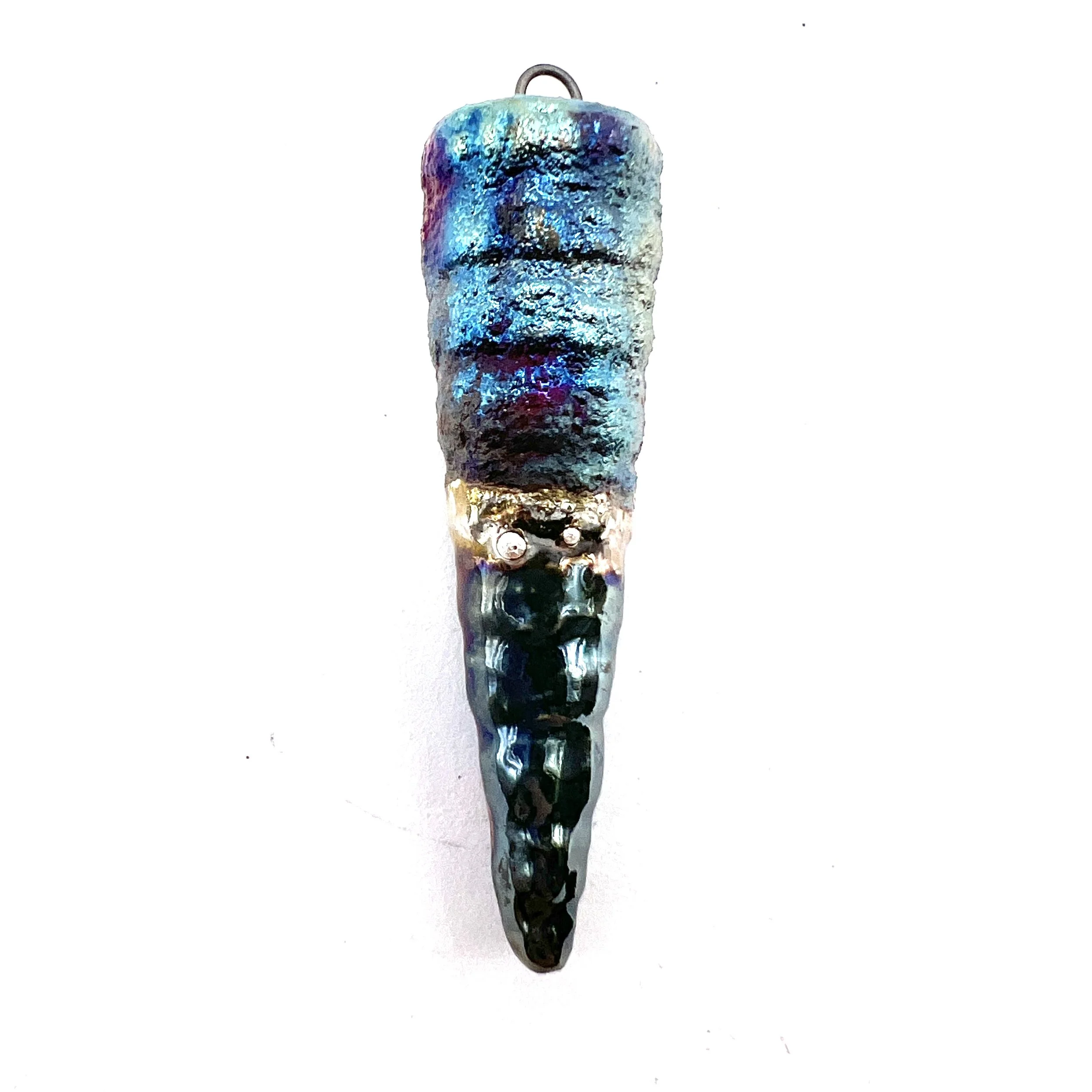 Raku Spike Pendant Ceramic Pottery Jewelry Supply Handmade by MAKUstudio MAKU raku