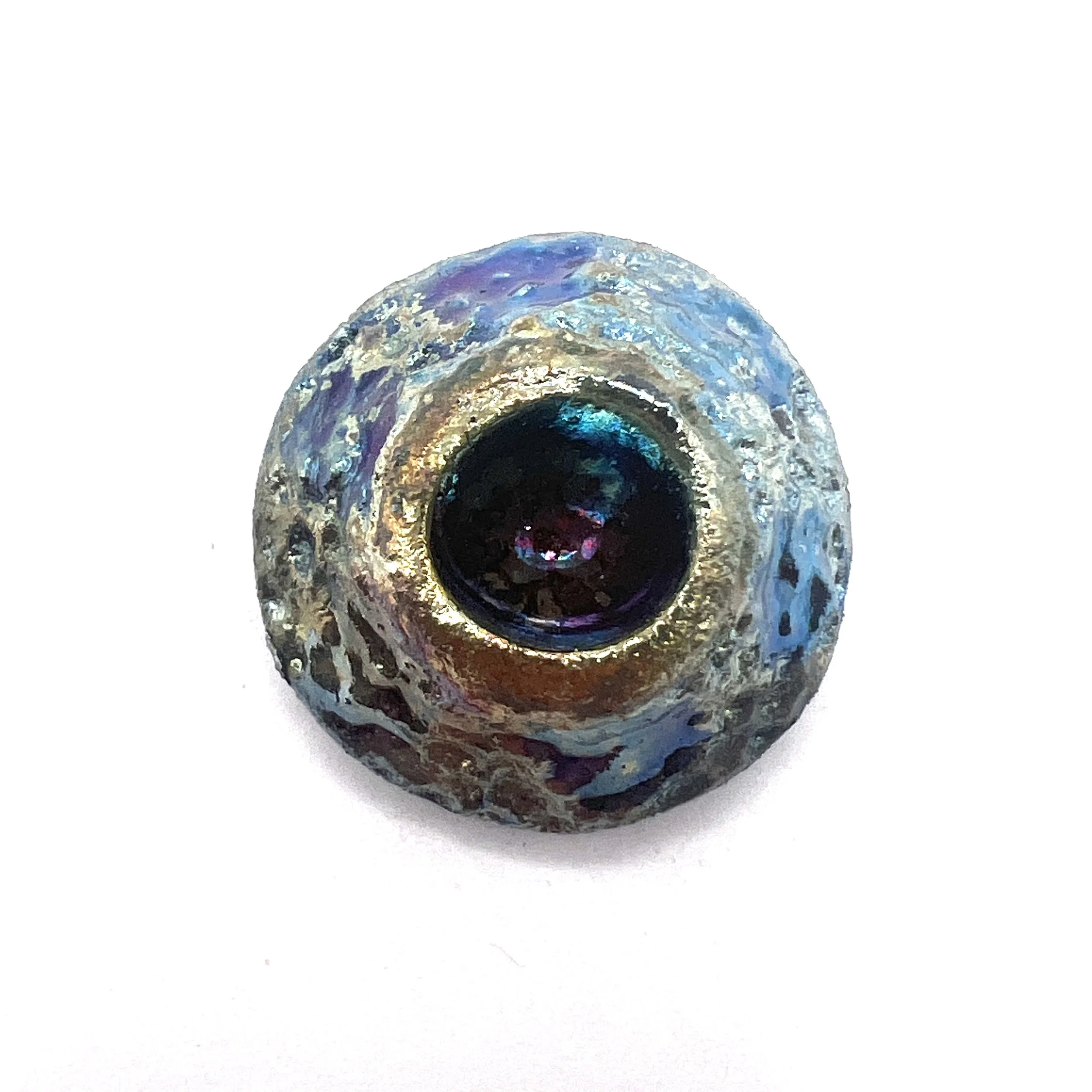 Volcano Raku Cabochon Jewelry Supply Handmade by MAKUstudio MAKU raku