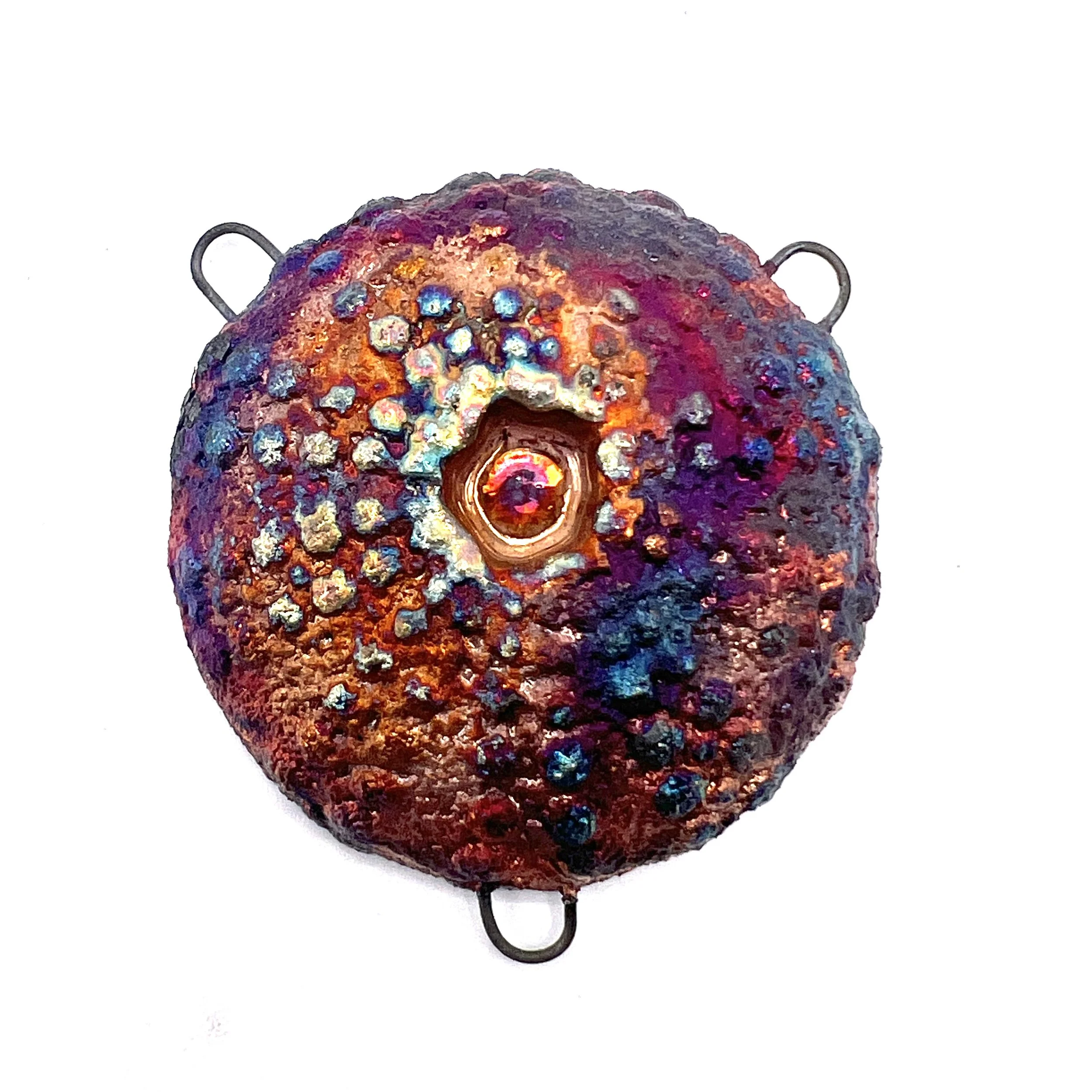 Sea Urchin Connector Pendant MAKU raku Jewelry Supplies MAKUstudio