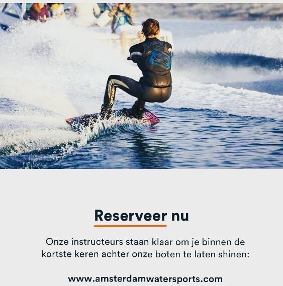 &bull; WAKEBOARDEN &bull; last availability for tomorrow between 13 and 15. Make your reservation now. www.amsterdamwatersports.com