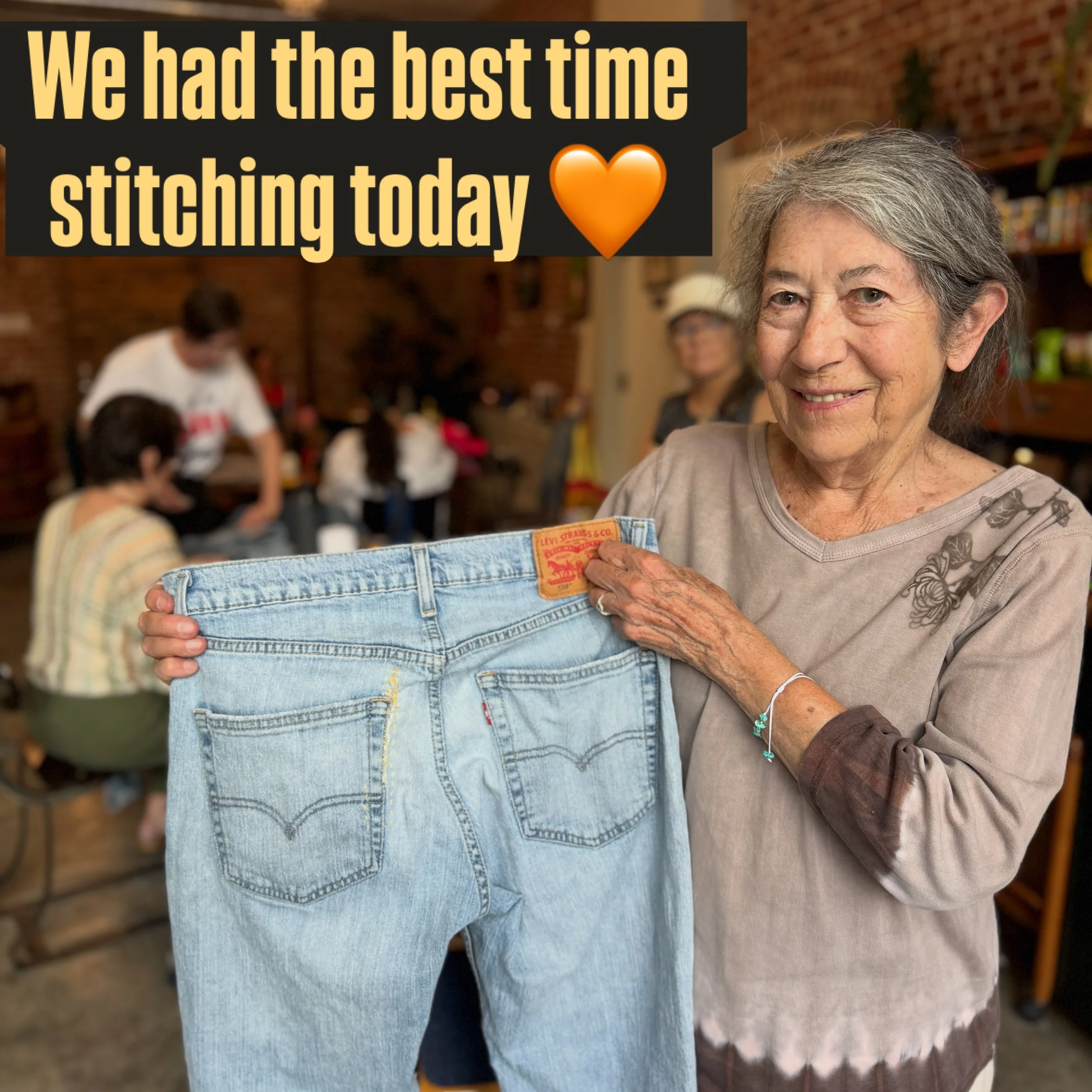 Big thanks to @good.practice.denver for inviting me over for today&rsquo;s visible mending workshop. Y&rsquo;all were so fun to stitch with 🪡✂️🧵
See you again in November for more mending!