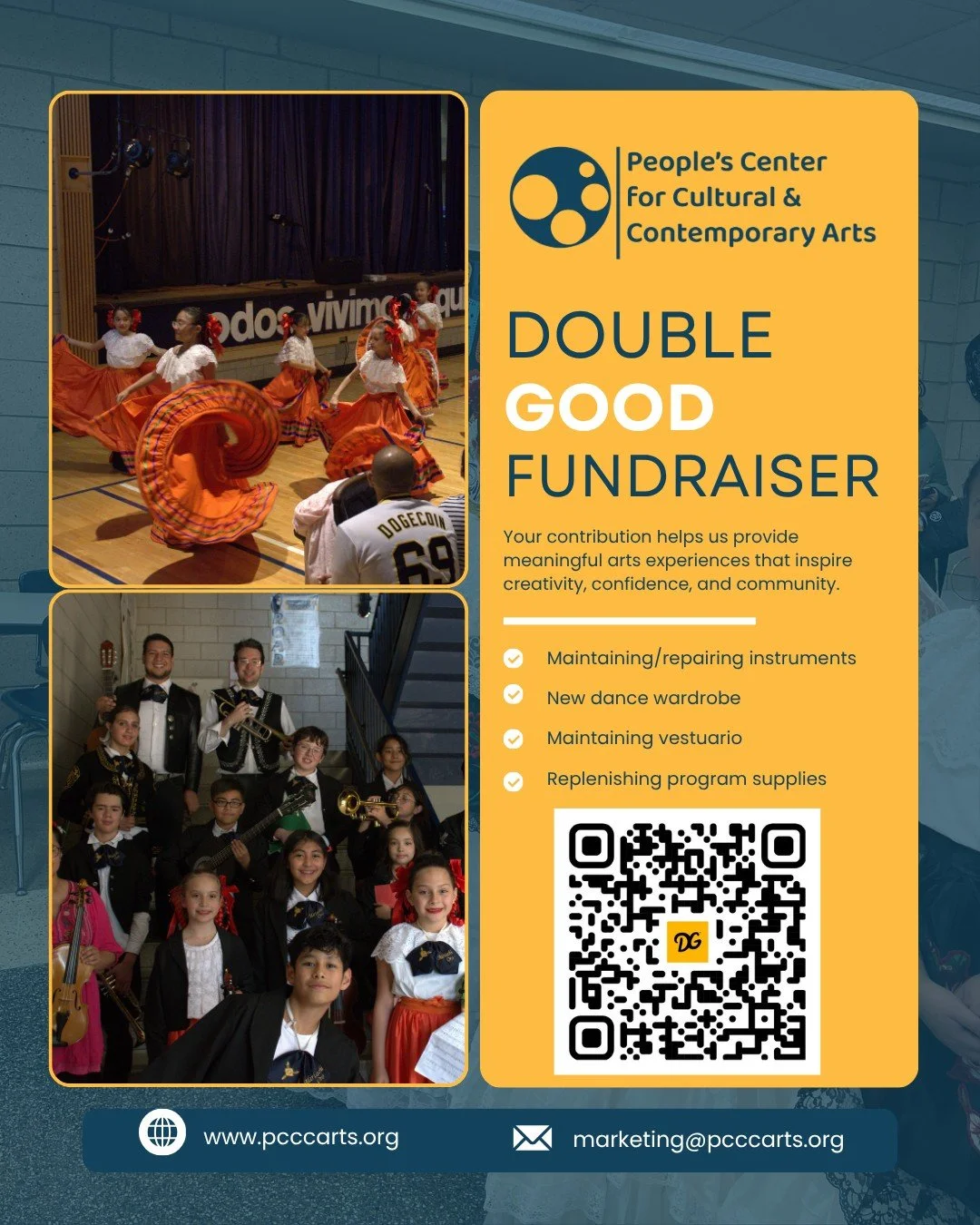 🍿Every donation made through our Double Good Popcorn Fundraiser helps provide meaningful arts experiences for youth in our community. Your support helps us maintain instruments, refresh dance wardrobes, replenish classroom supplies, and keep our pro