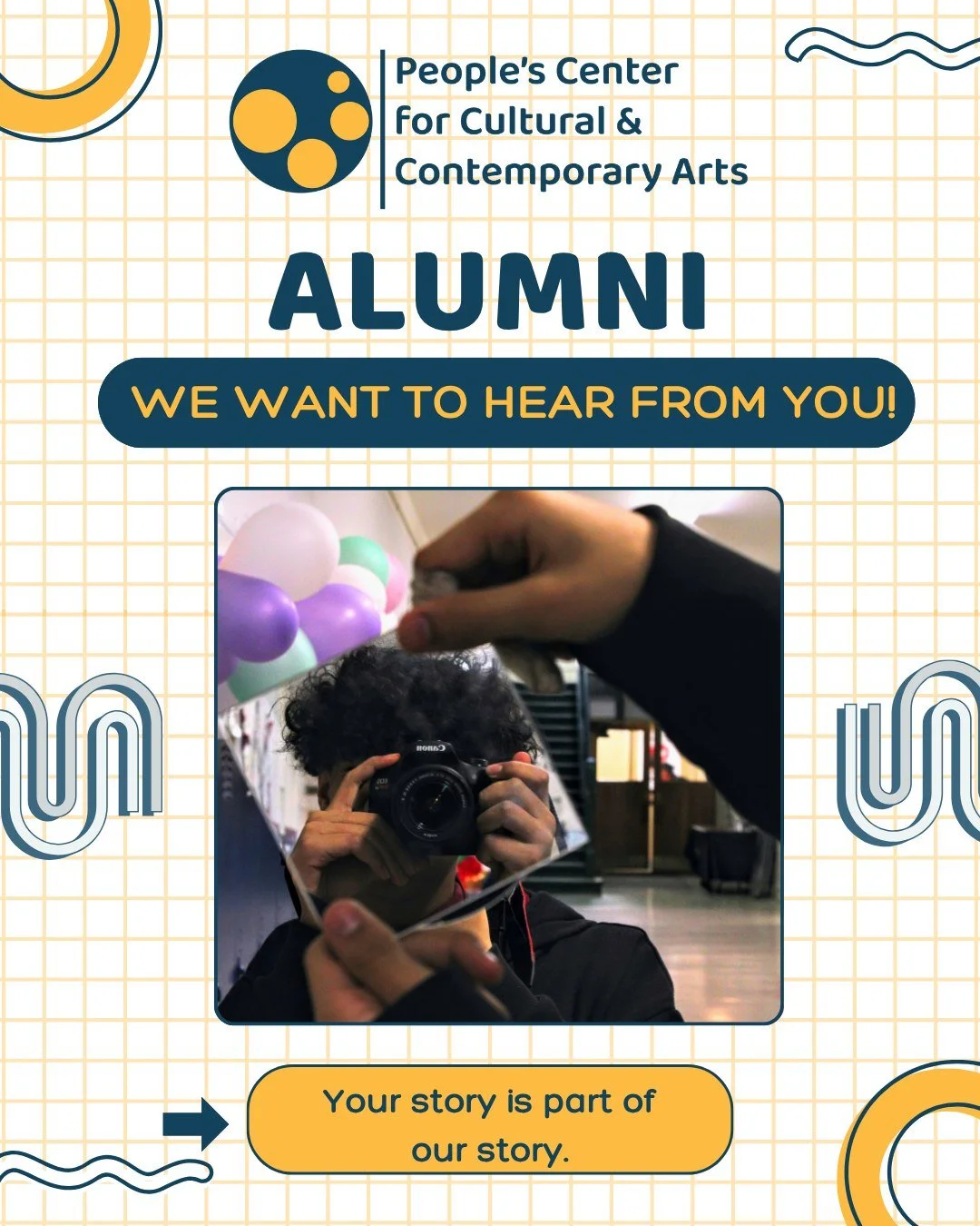 📣 PCCCArts ALUMNI &mdash; WE WANT TO HEAR FROM YOU! ❤️

Your PCCCArts story doesn&rsquo;t end when your program does.

Whether you danced, played music, made beats, explored photography, created a new art piece, performed on stage, or discovered a n