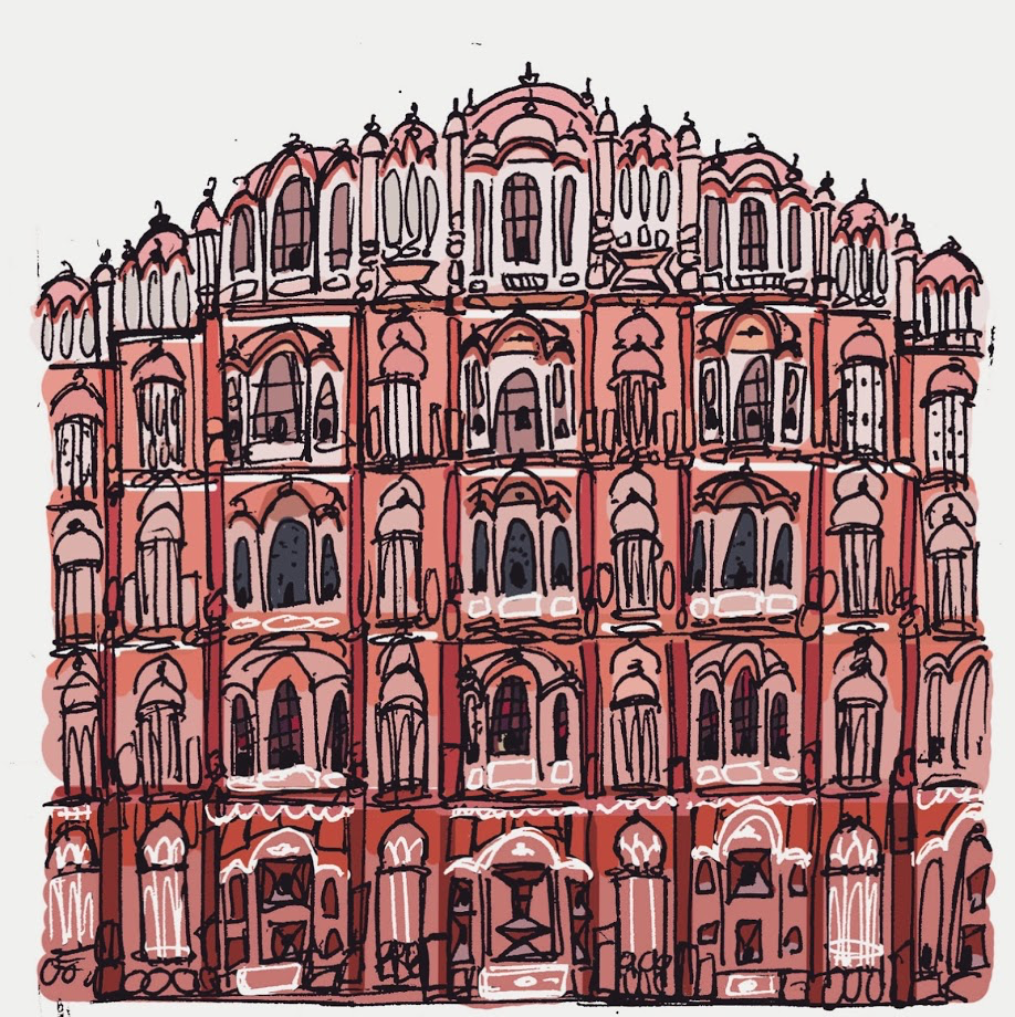 Hawa Mahal Palace Shape Architecture Symmetry, india barth matha, india,  medieval Architecture png | PNGEgg