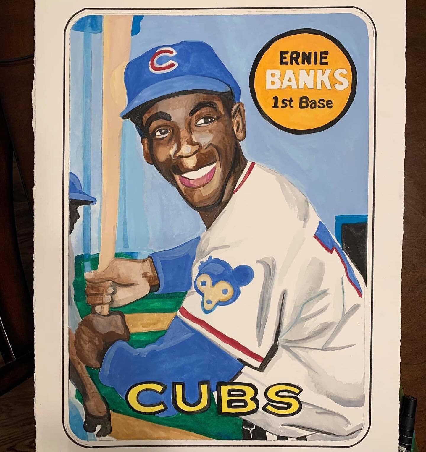 Mr. Cub, Ernie Banks.  His smile lights up the room.