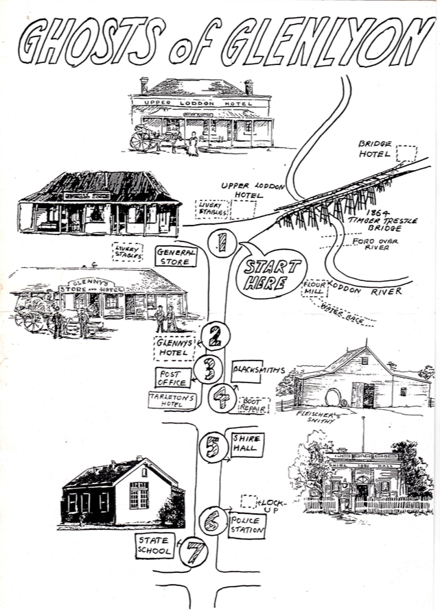 Reproduced from the “Back to Glenlyon Centenary of the Shire Hall souvenir brochure of 1991”