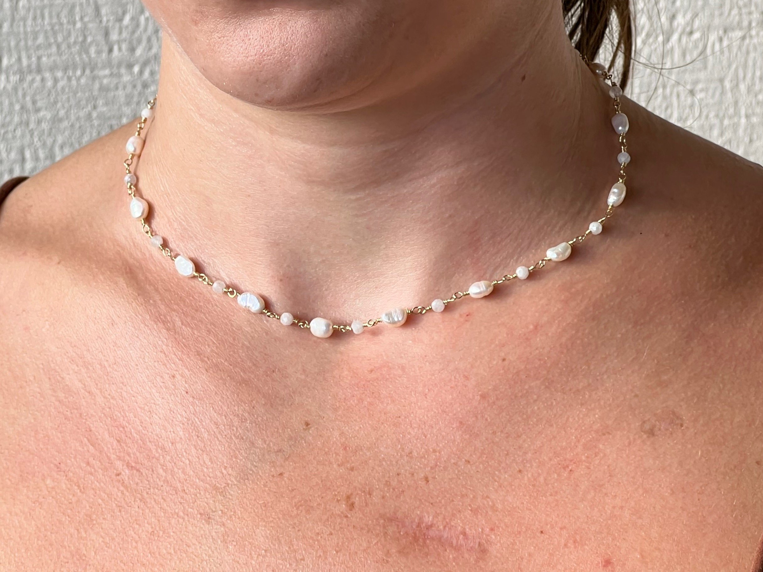 white pearl moonstone link necklace 2.jpeg