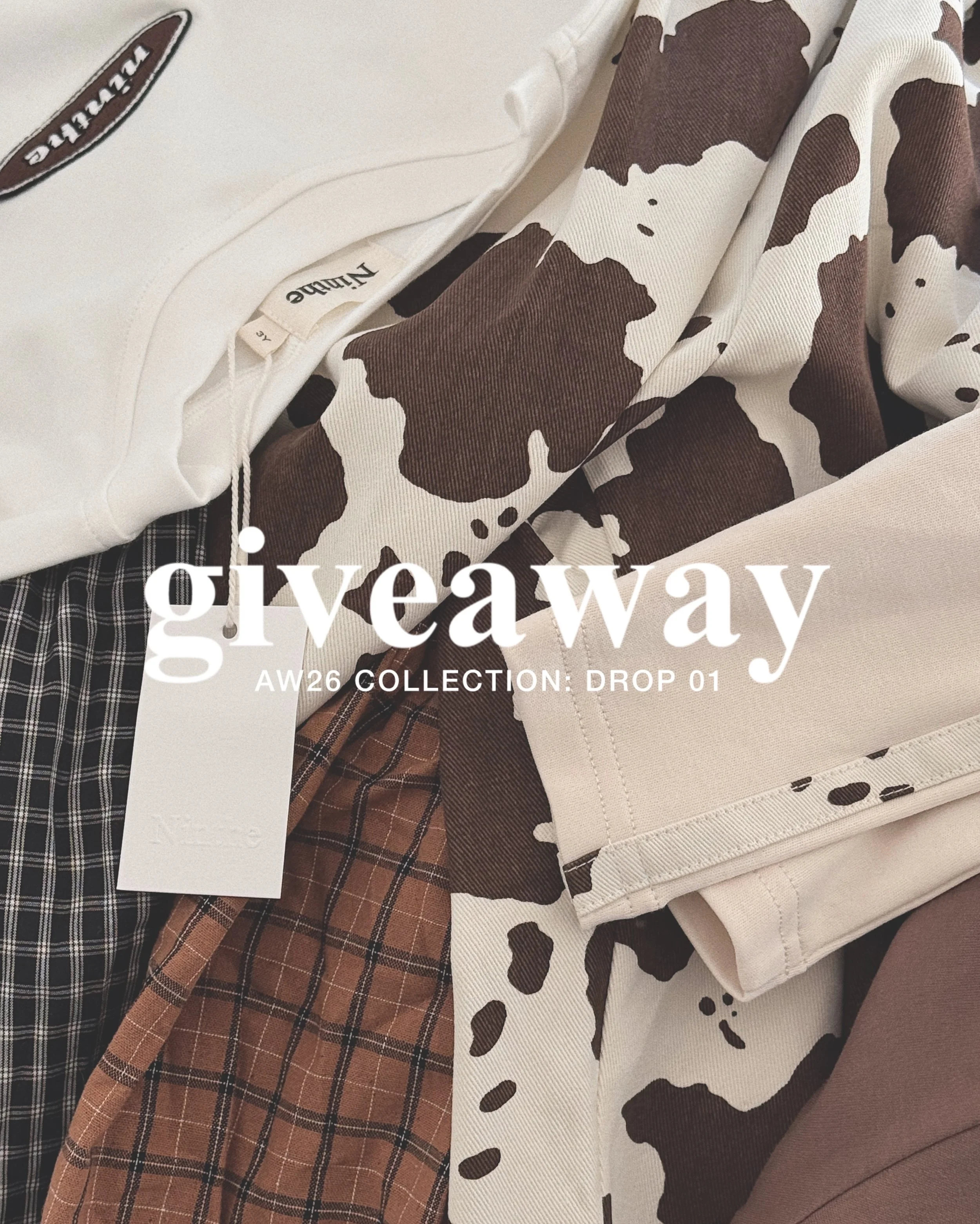 : 🐮 DROP 01: 28/05 AT 10AM (AEST) 🐮
to celebrate the launch of our upcoming AW26 collection 〰️ we&rsquo;re giving THREE lucky winners the chance to WIN a $150 gift voucher 🤎

to enter:
1. follow @ninthe.co
2. like + save this post
3. tag your frie