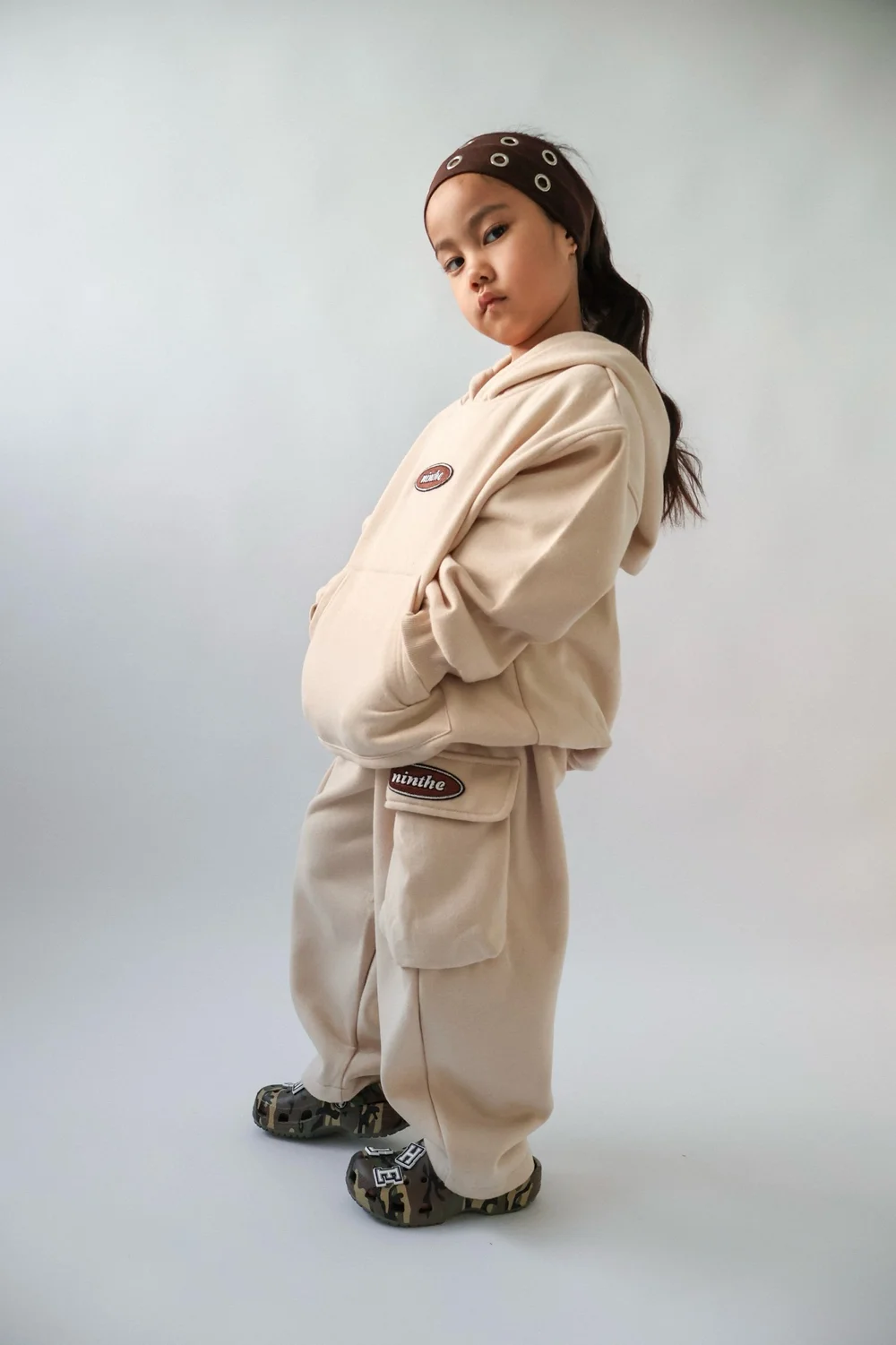 Classic Hoodie & Utility Sweatpants Set (Milk) — Ninthe