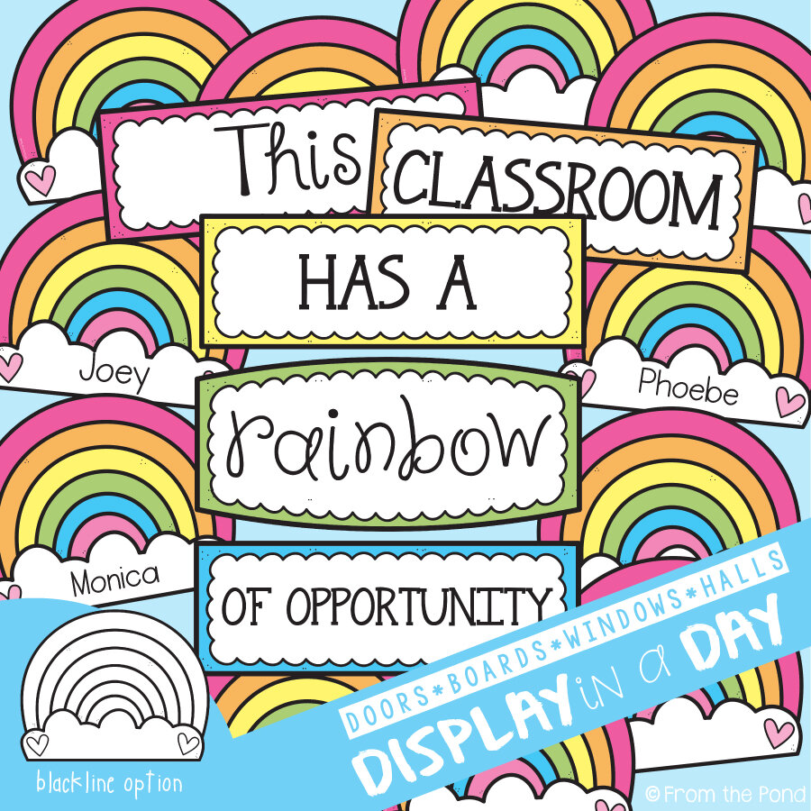 Rainbow Classroom Door