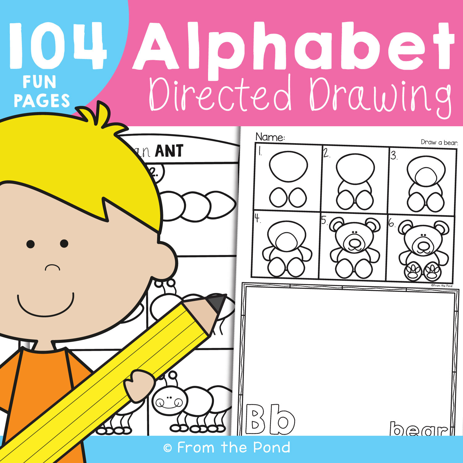 Alphabet Directed Drawing Pages