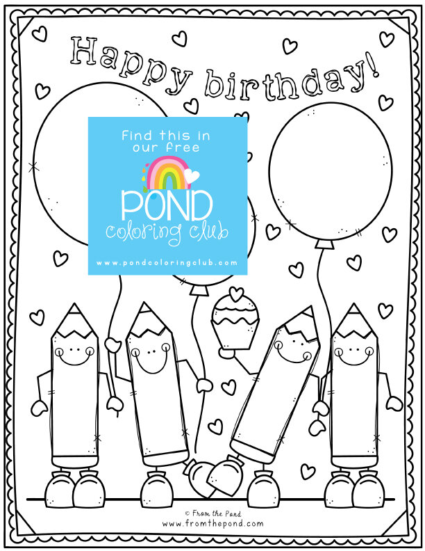 Happy birthday pencils