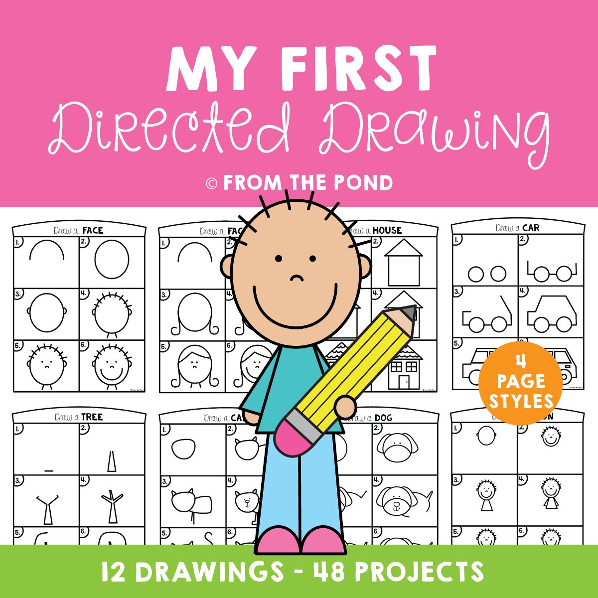  directed drawing for kindergarten activity pages 