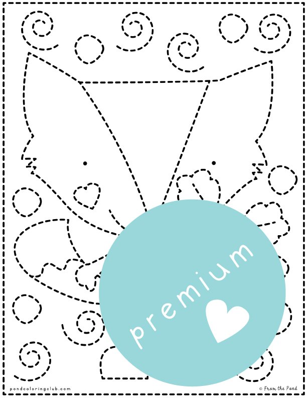 Fox and acorn tracing
