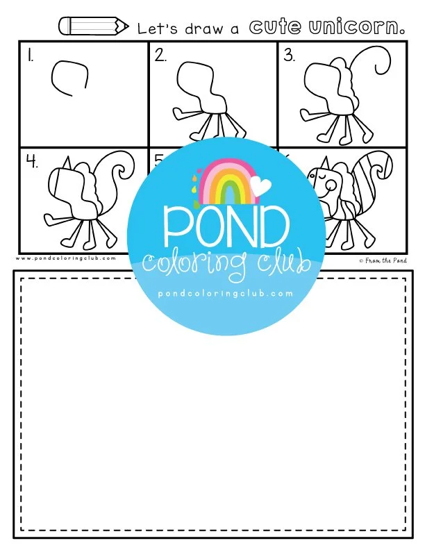 Cute unicorn directed drawing