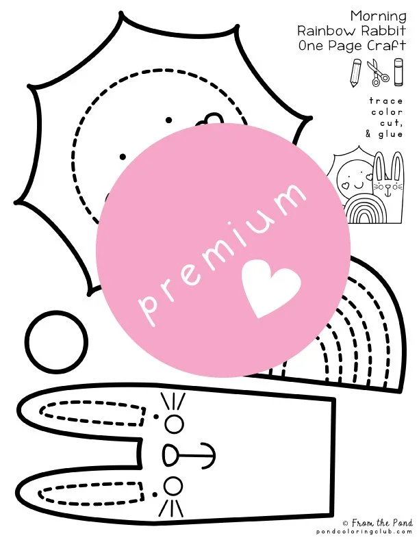 Morning rainbow rabbit craft