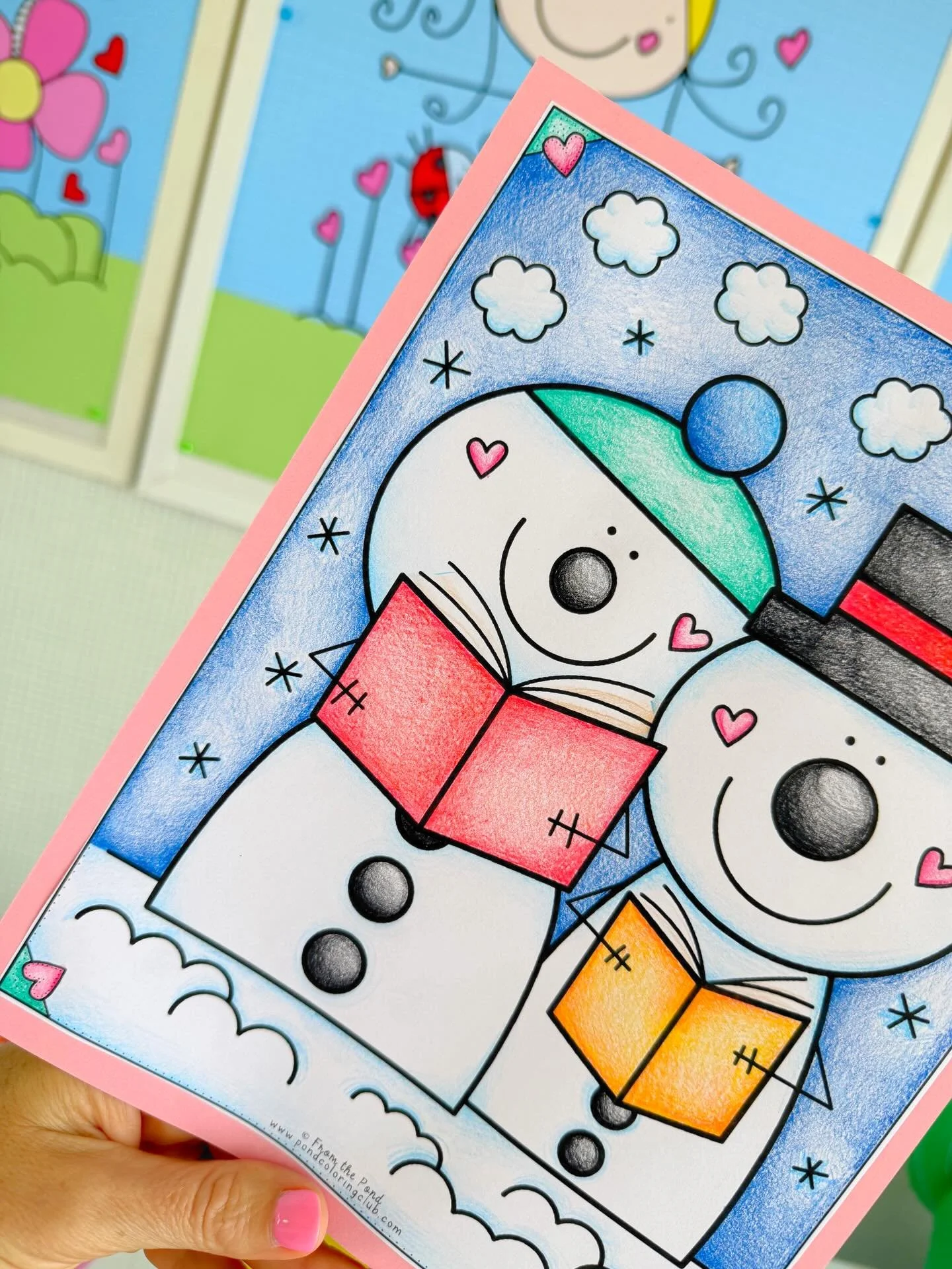 Even though it&rsquo;s sunny here, we know many of our Pond friends are waking up to snow ❄️☀️

So we colored this Snowmen Reading Coloring Page from 2021 today to share a little winter warmth across our creative community.

Perfect for kids who love