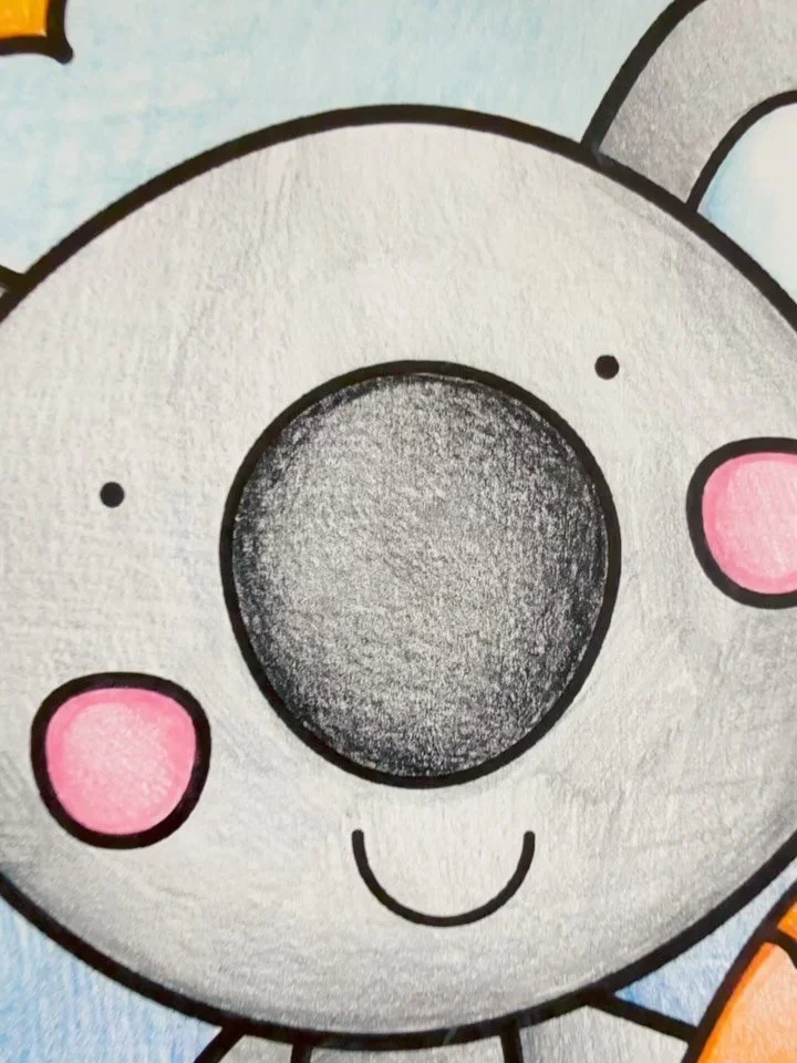 Koala in a carrot car! It&rsquo;s time to color! 🐨 🥕 #pondcoloringclub