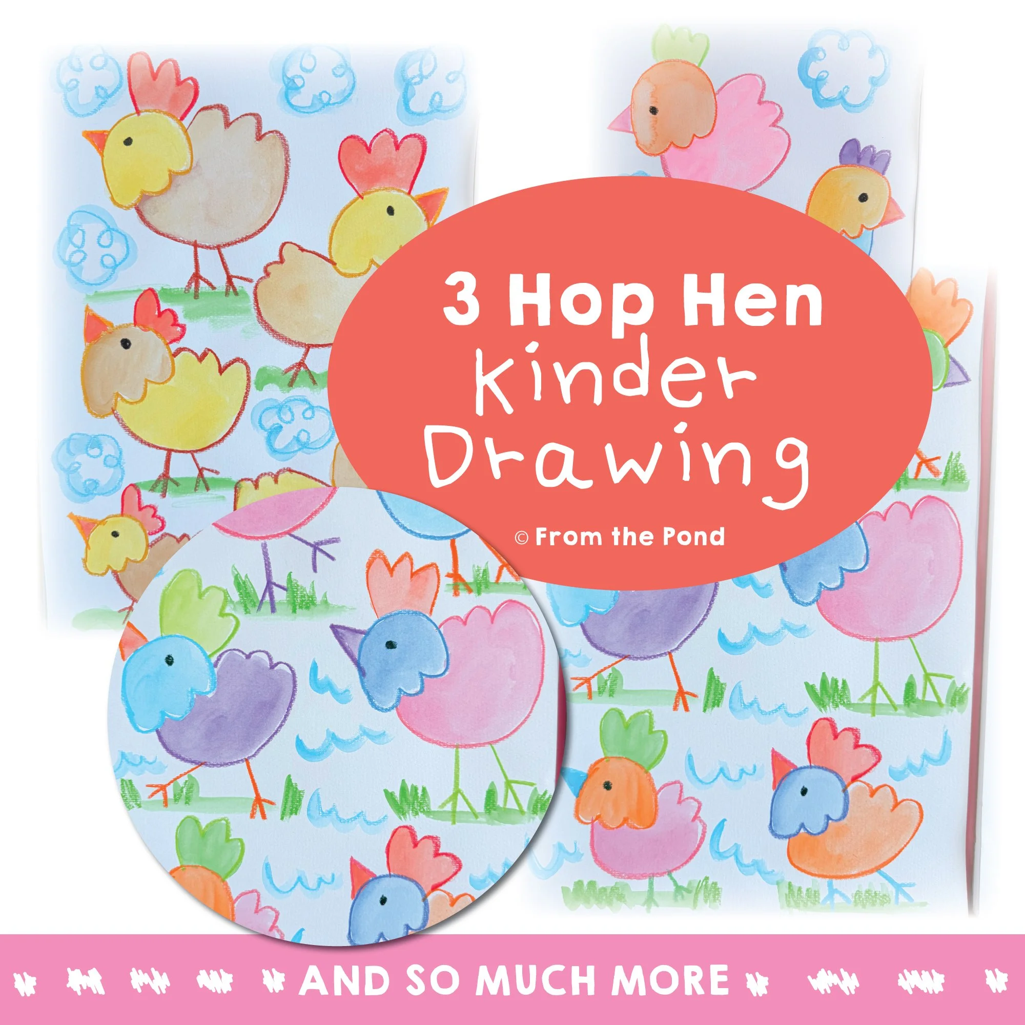 3 Hop Hen Drawing