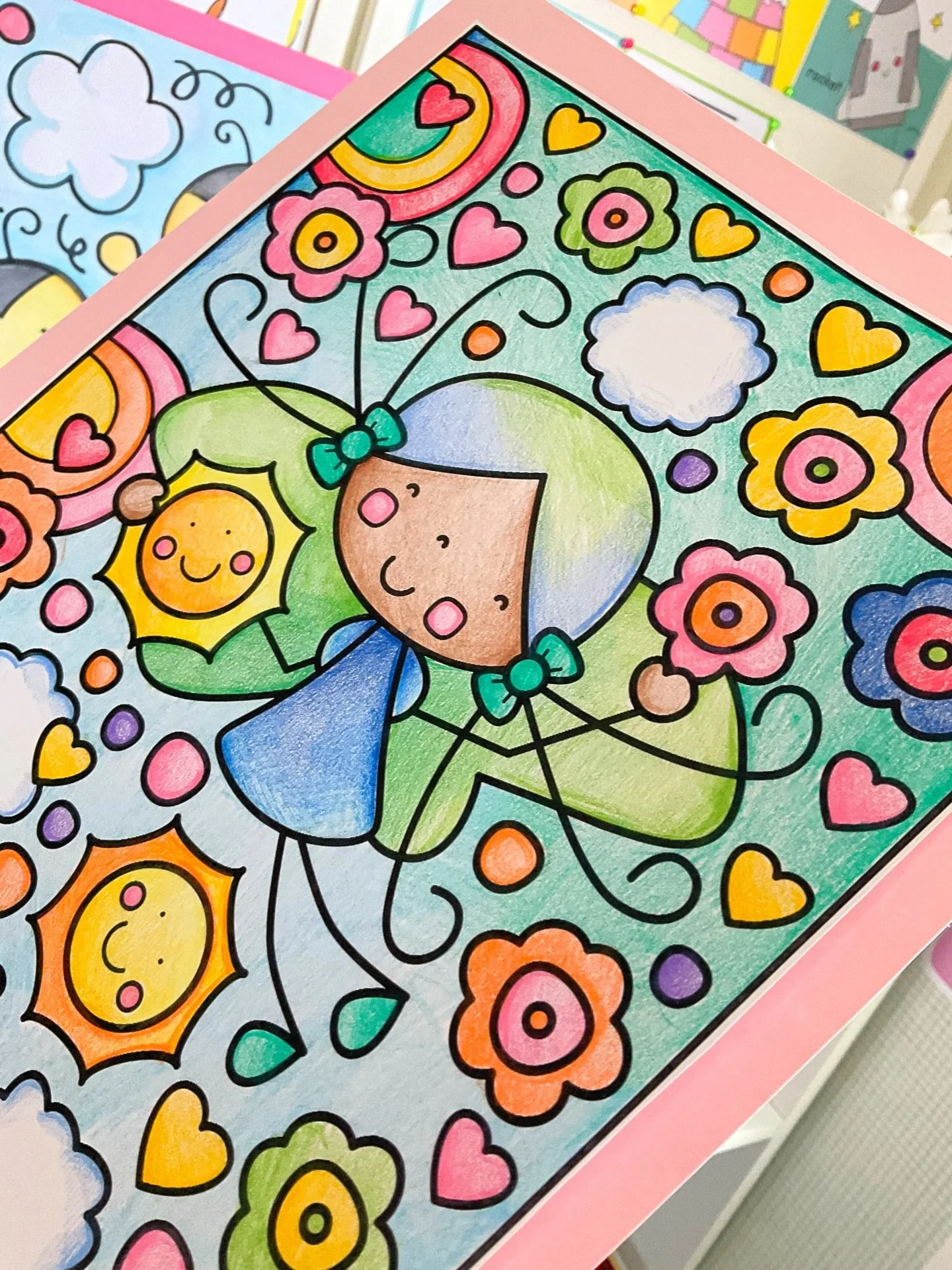 Sunshine Fairy is ready for coloring! I hope you love this new page in the Pond Coloring Club 🩷💙💛💚