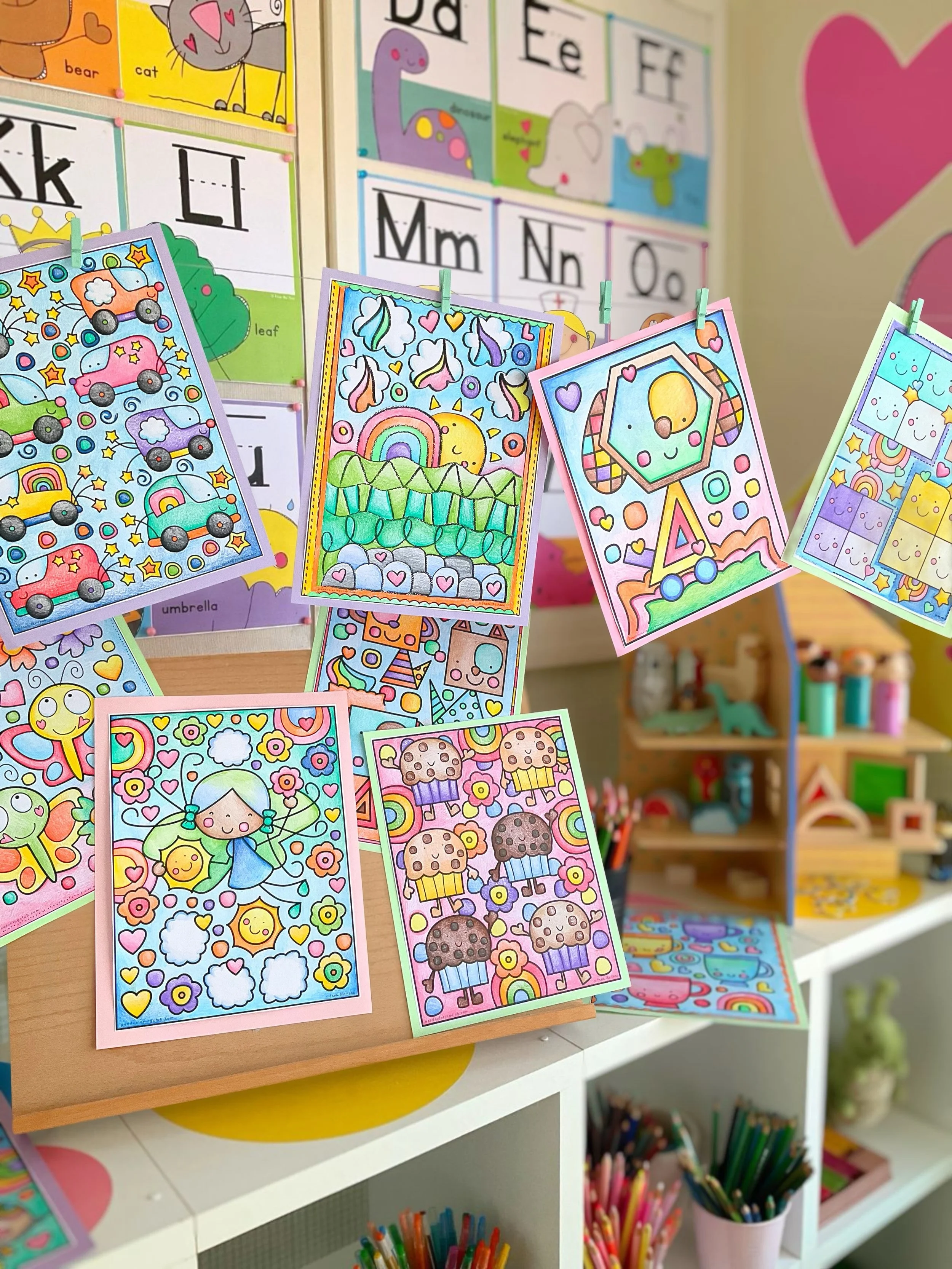 Some recent pages that we love 🩷 #pondcoloringclub