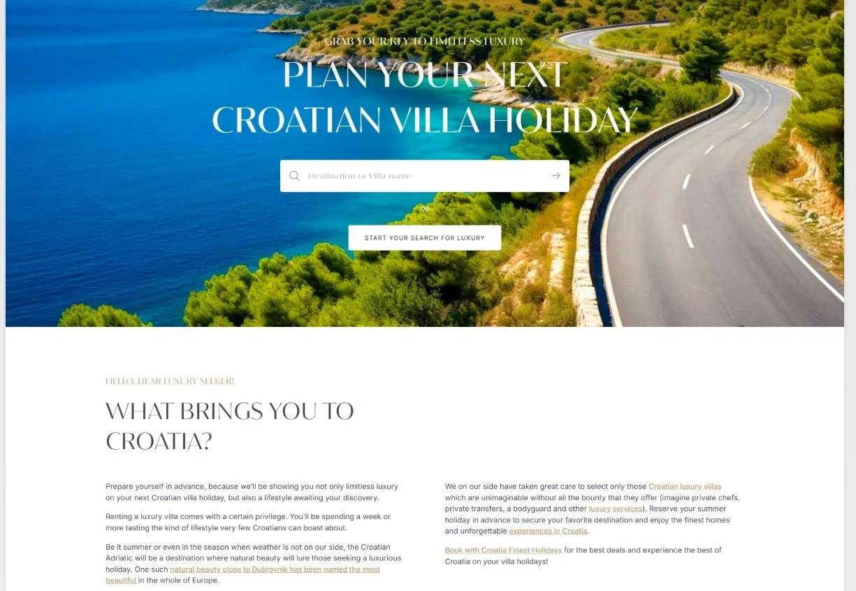 website copywriting - Tralangia