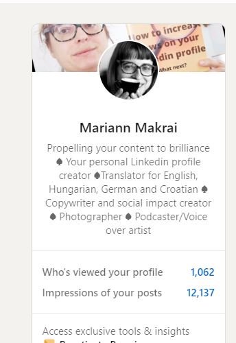 LInkedin profile for more visibility