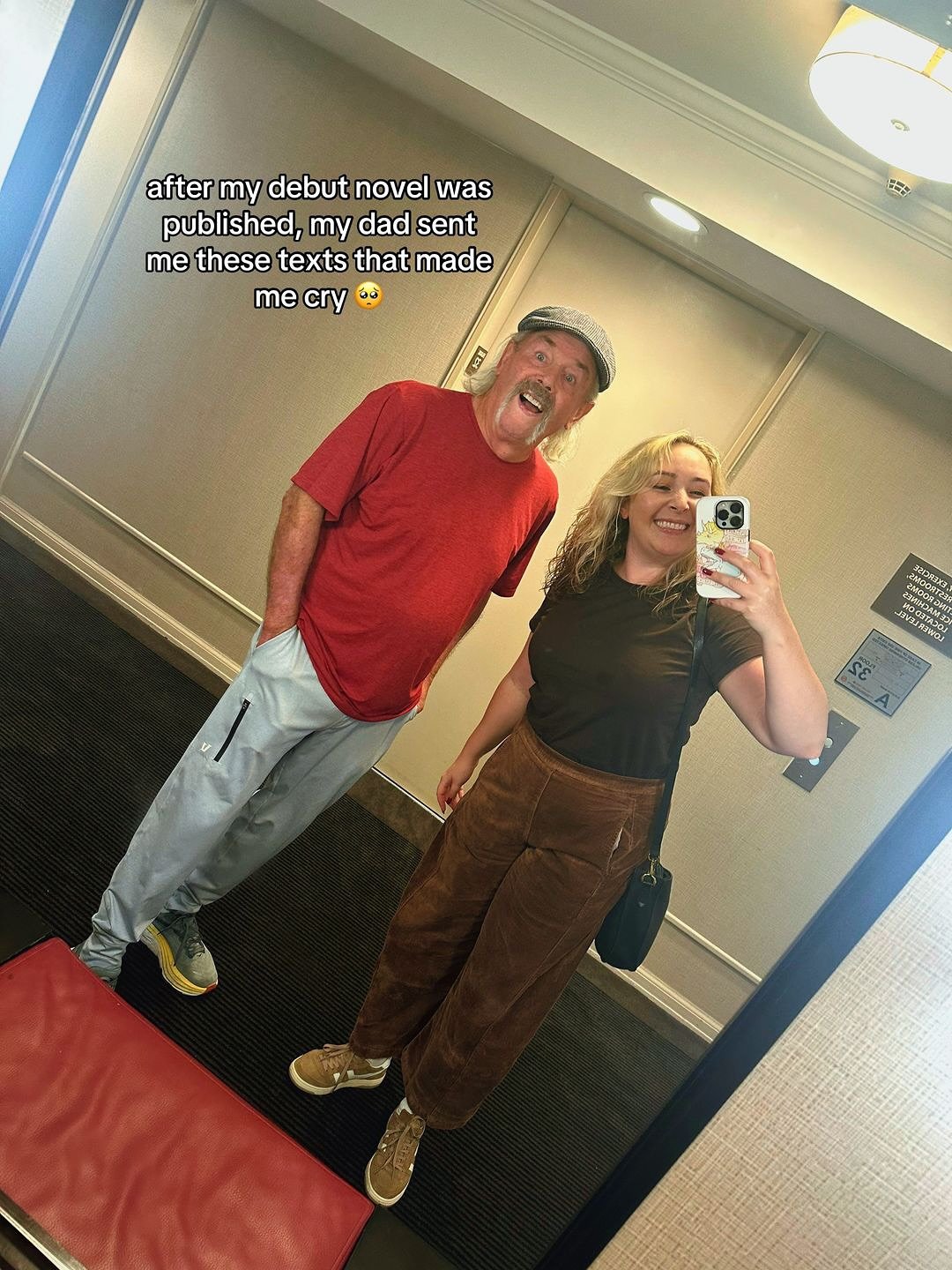 I&rsquo;m crying because my dad made his first social media post in YEARS to share the photo I took of him holding my debut novel. 🥹 

And he asked if it was okay to post? STOP. 😭

I am so lucky to be his daughter. Truly, he has been there for ever