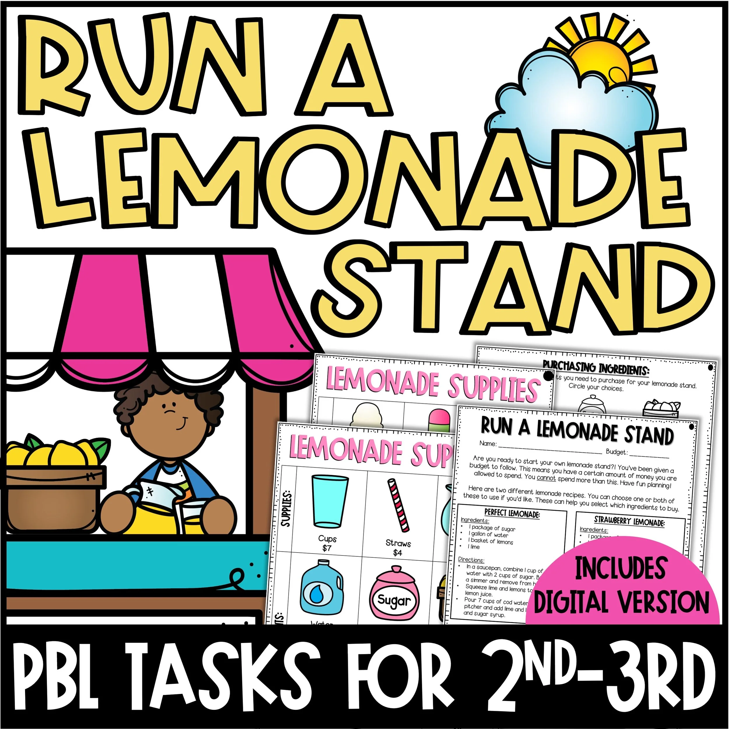 Run a Lemonade Stand Math PBL Project