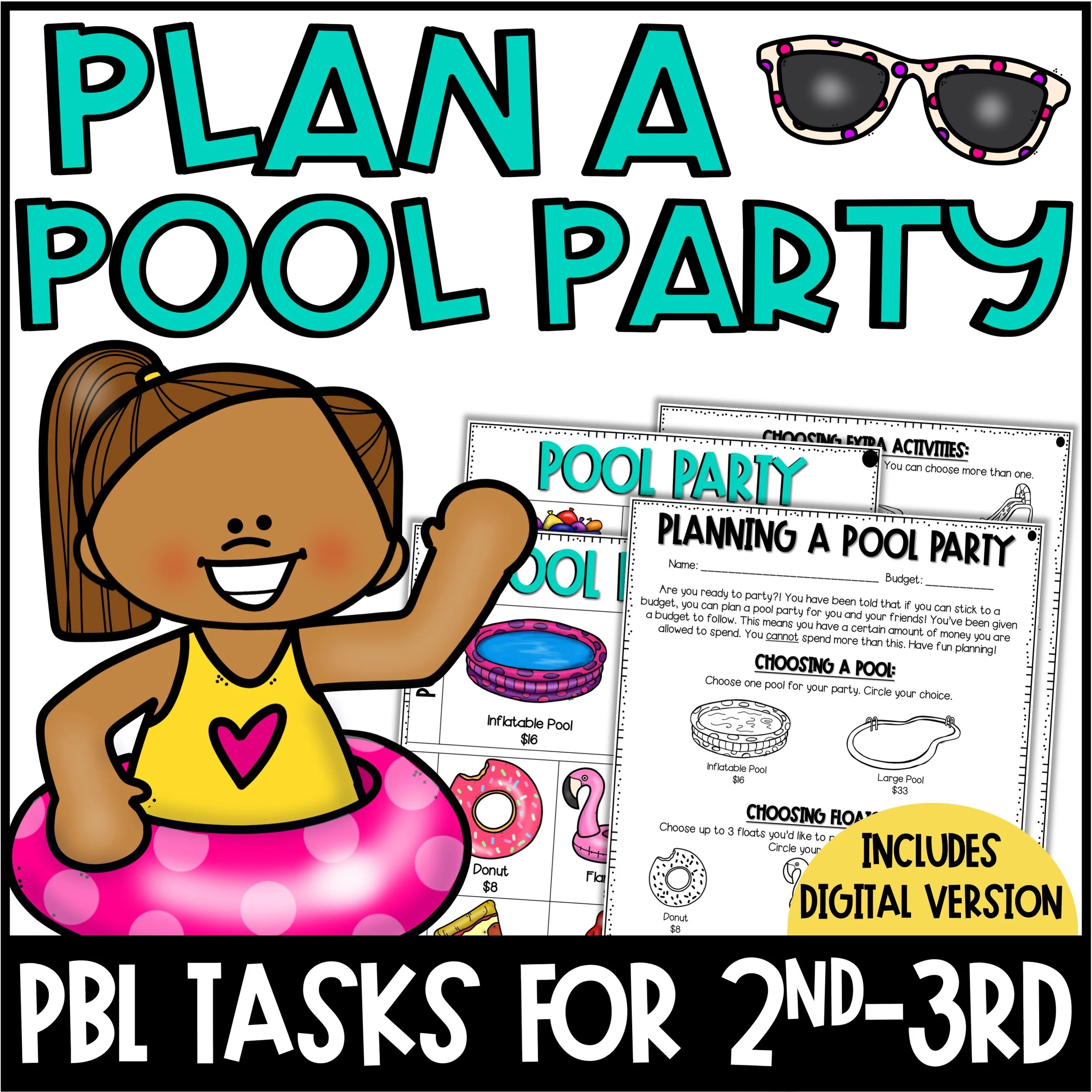Plan a Pool Party Math PBL Project