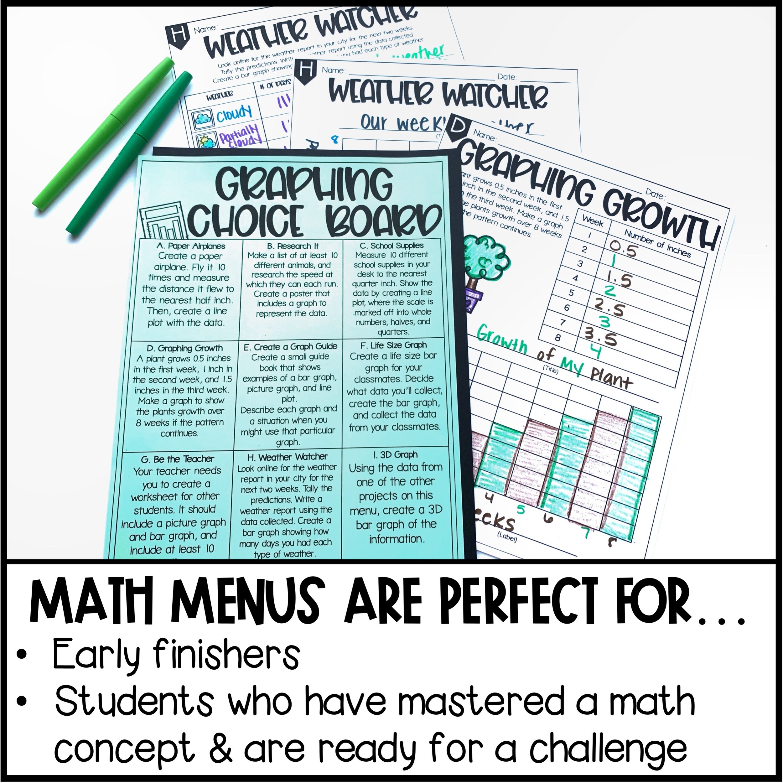 Graphing Math Craft for Bar Graphs – Teaching with Briana Beverly