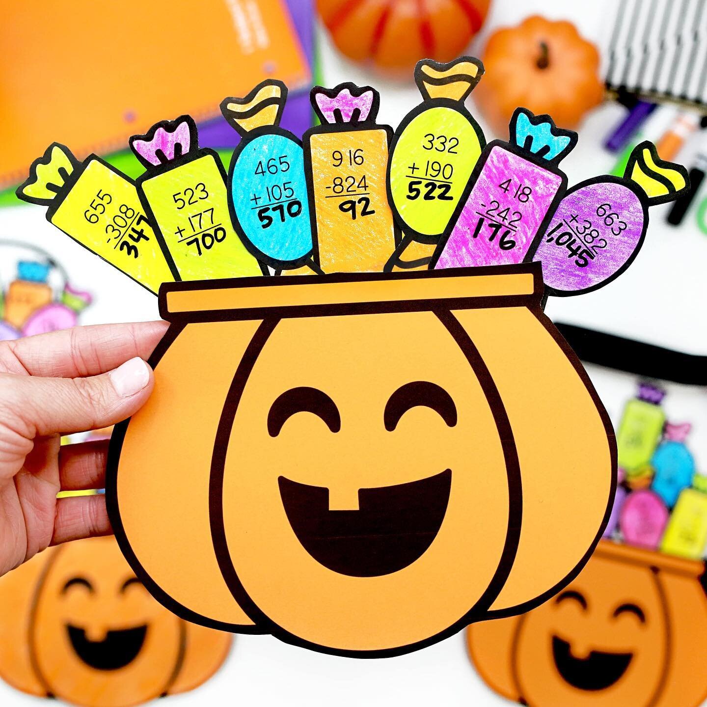 📣 THREE brand-new Halloween math crafts were just added to the bundle, and I can&rsquo;t even pick a favorite!! These are a great way to assess students in a fun way, while adding a little spooky decor to your classroom for the month of October. 👻
