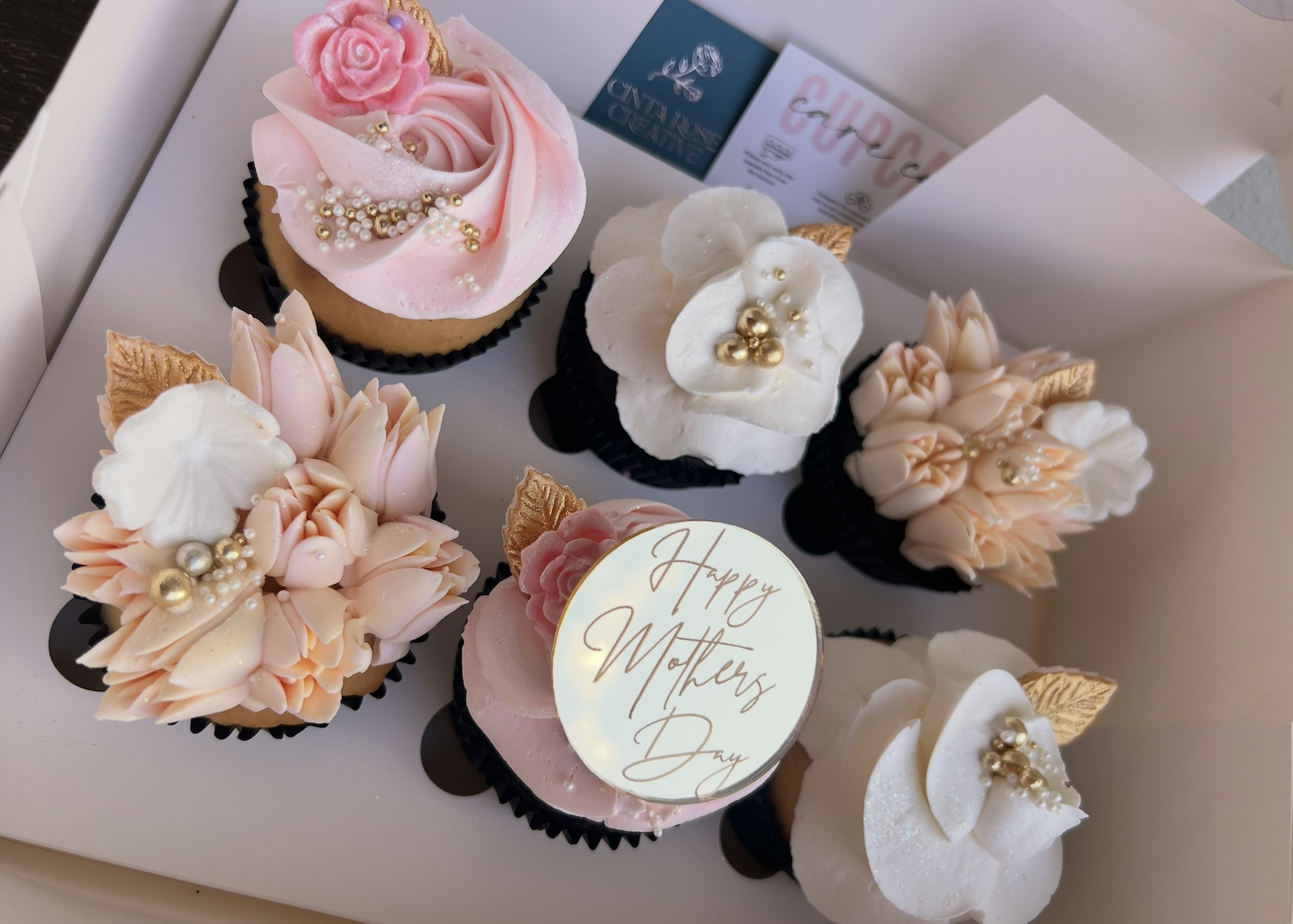 Mother's Day Floral Cupcakes - Cinta Rose Creative