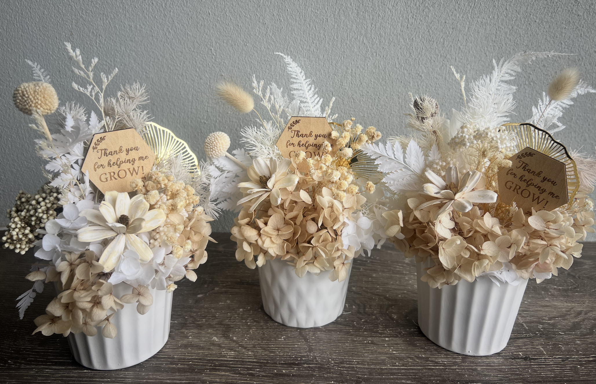 THANKS FOR HELPING ME GROW - Forever MINI Florals and Cupcakes