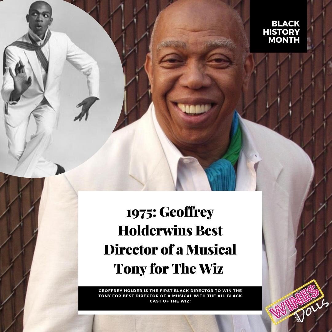 Continuing our Black History month celebration, today we hear about Geoffrey Holder! In 1975, he was the first black director to win the Tony for Best Direction of a Musical and Costumes in a musical for the popular all- black cast of The Wiz! 
.
.
.