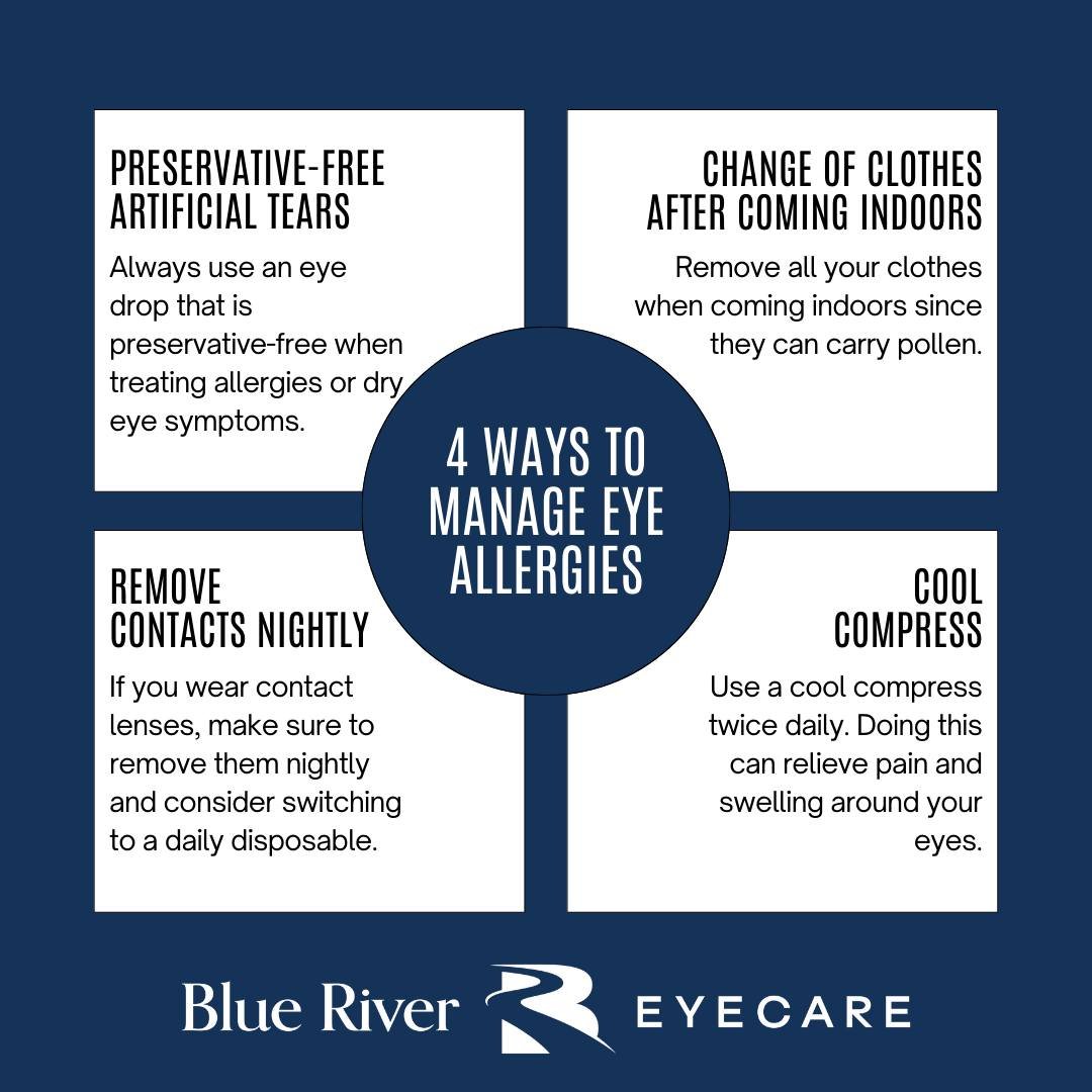 It's that time of year again! Spring is in full bloom. 🌷🪻🌹

But the beauty of spring can also bring those annoying allergies. If you suffer from itchy, red, swollen, or burning eyes, here are some tips that may help!