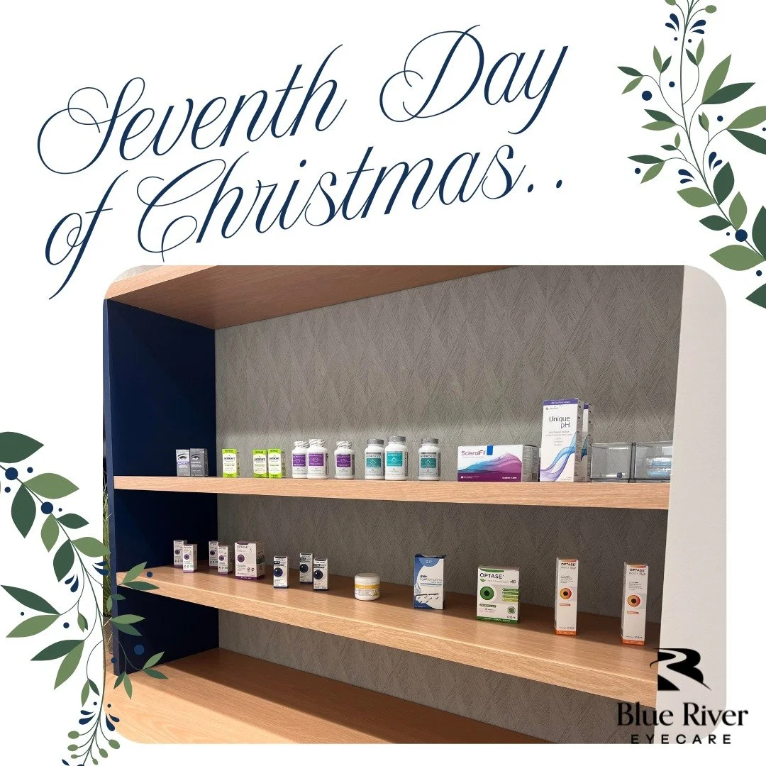 🎄 On the 7th Day of Christmas Blue River EyeCare gave to me&hellip; 

relief from dry eyes, finally! 🎁

Tired of blinking through the blizzard? Whether it&rsquo;s winter winds or screen time strain, dry eyes don&rsquo;t stand a chance against our l