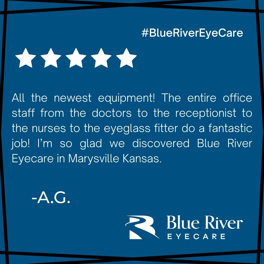 Another 5 star review from our amazing patients, thank you!!

Check out our google listing to see why we're THE place for all your eye care needs!

https://share.google/pcwpkbbqV1kFa4FmH

#BlueRiverEyeCare #5StarReview #MarysvilleKS
