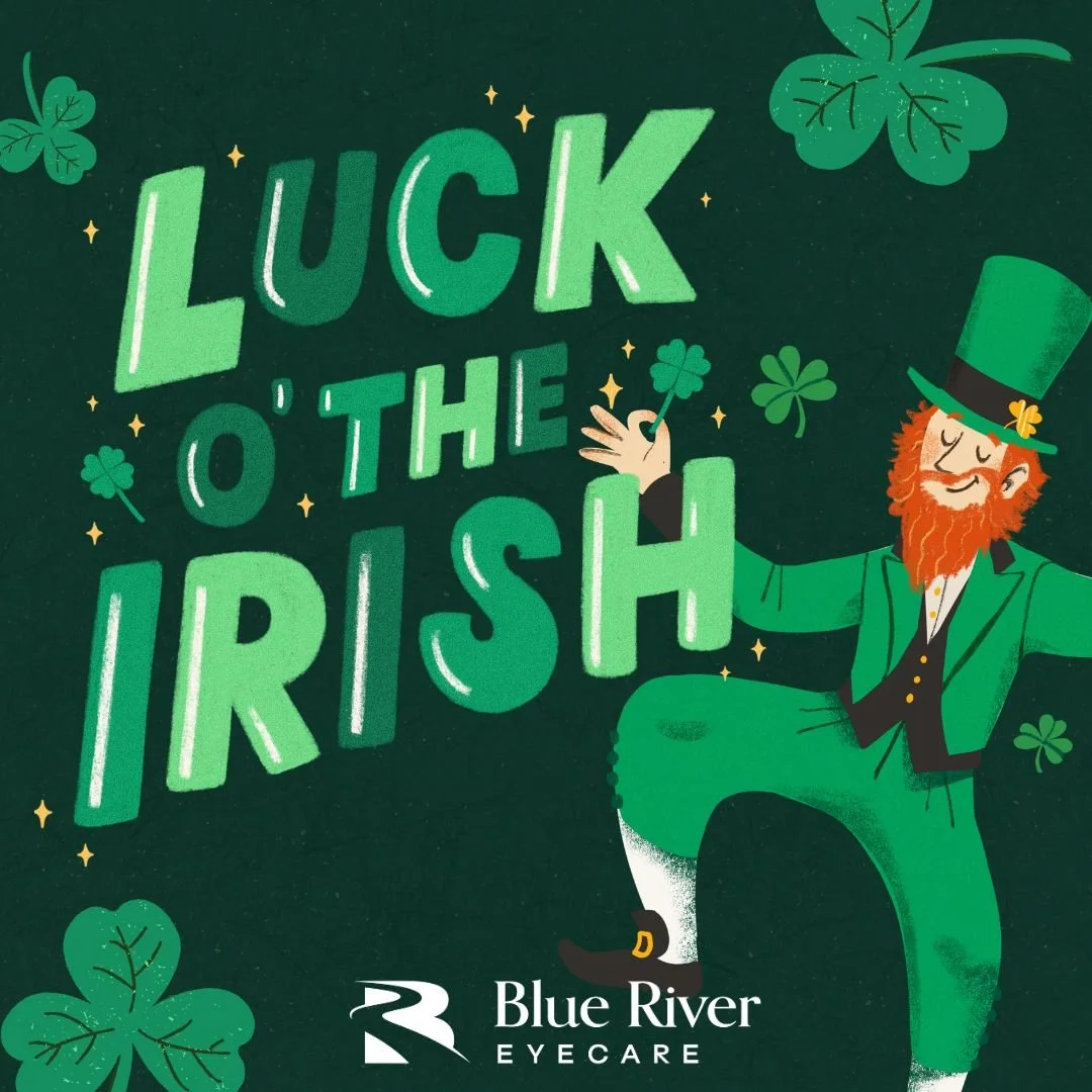 Today, everyone's a little EYE-RISH! 

Happy St. Patrick's Day! 💚🍀

 #BlueRiverEyeCare