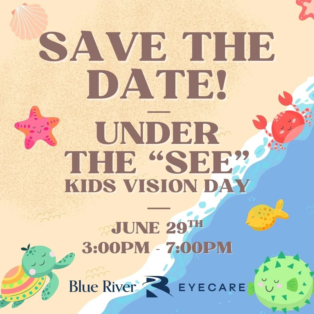 🐠 Save the Date! 🌊

Dive into a day of fun at our Under the &ldquo;See&rdquo; Kids Vision Day on June 29th from 3&ndash;7pm. 

Bring your little explorers and come &ldquo;sea&rdquo; how fun eye care can be! 🐡🐬🐙🦈🏄

#BlueRiverEyeCare