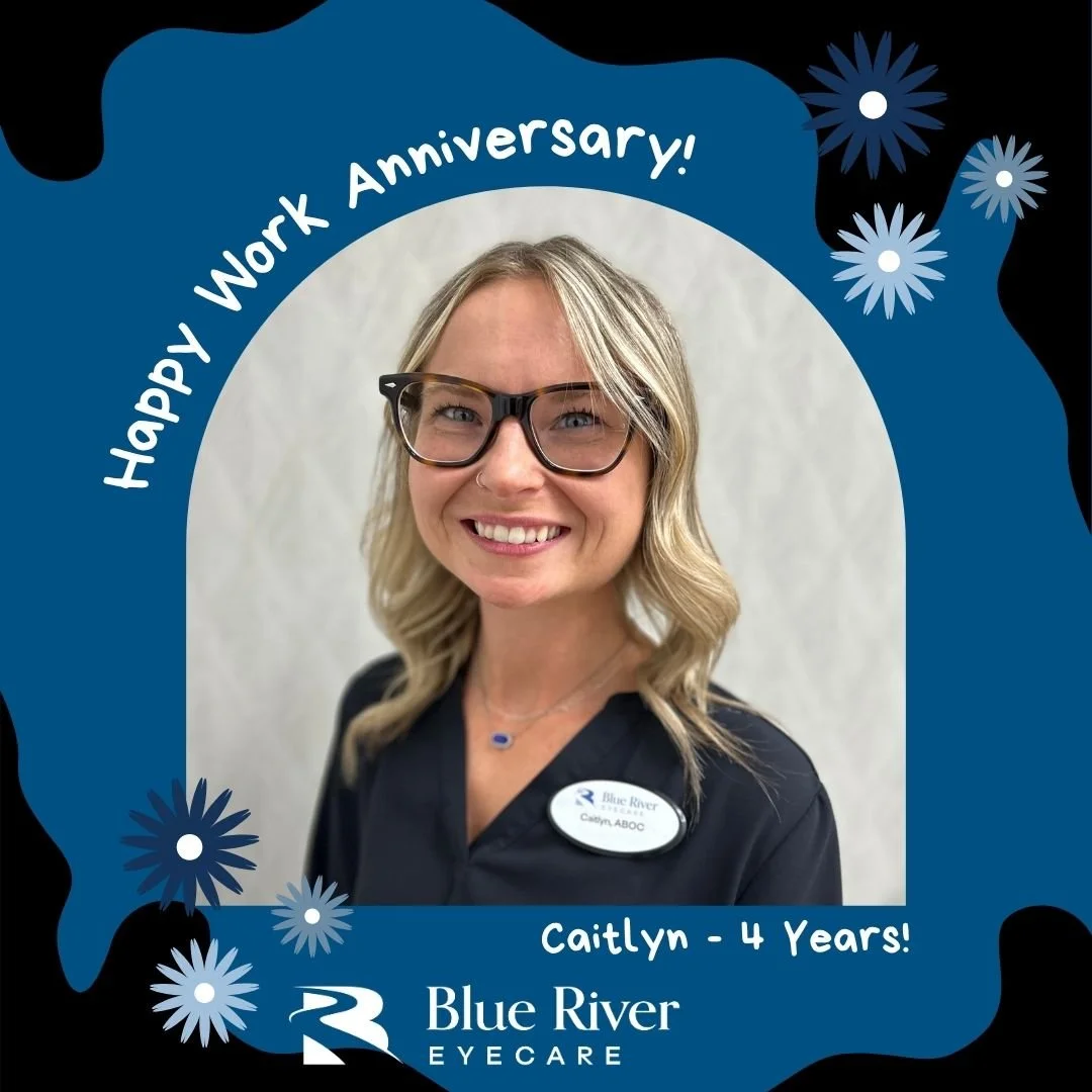 🎉 Happy Work Anniversary, Caitlyn! 🎉

Today we&rsquo;re celebrating four amazing years with Caitlyn, one of our talented opticians who brings skill, heart, and dedication to our team every single day. From helping patients find the perfect pair of 