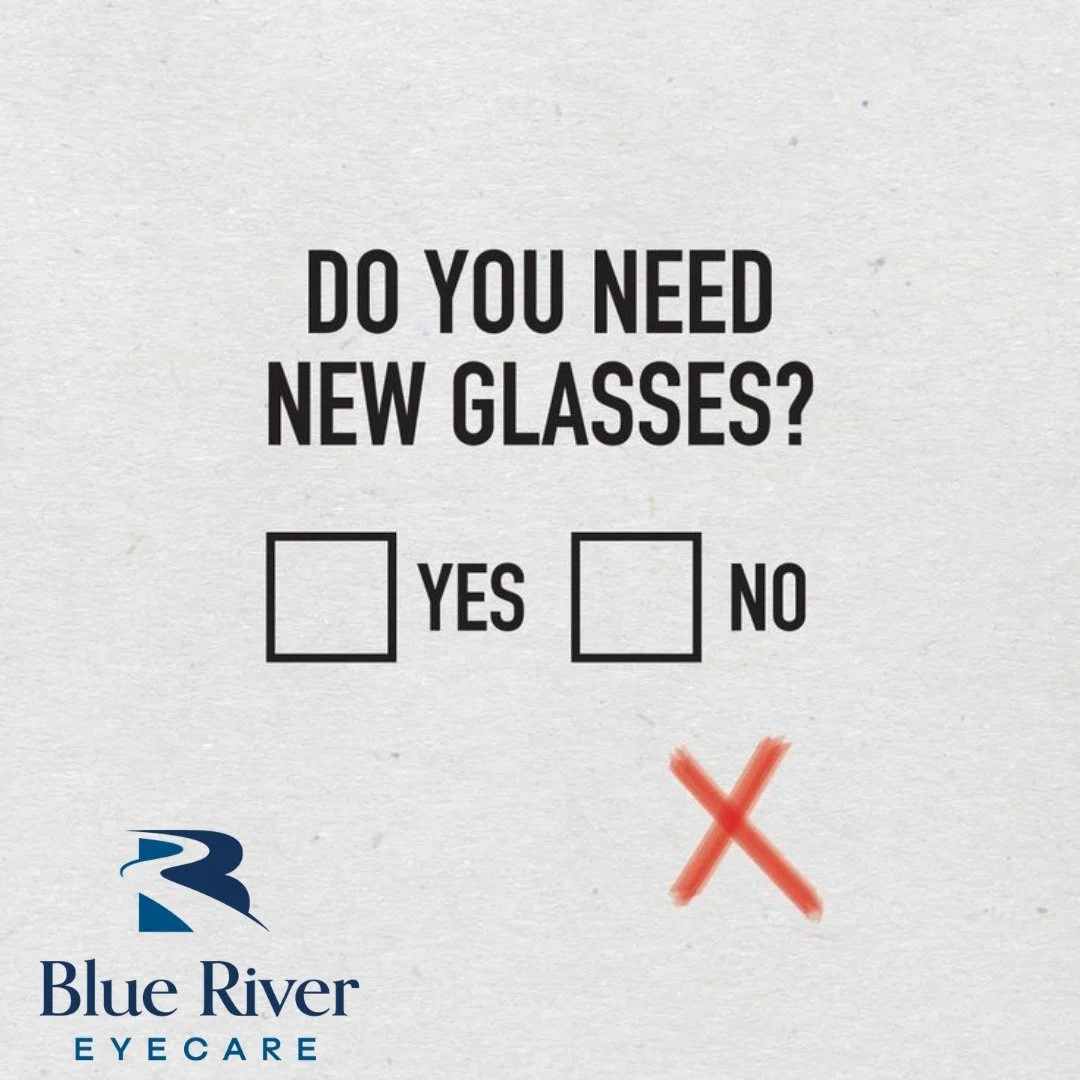 We looked at your answer&hellip; and we think you might be wrong.

Good thing Blue River EyeCare has you covered.

Clear vision, fresh frames, and a team that won&rsquo;t let you miss the box next time!

 #BlueRiverEyeCare