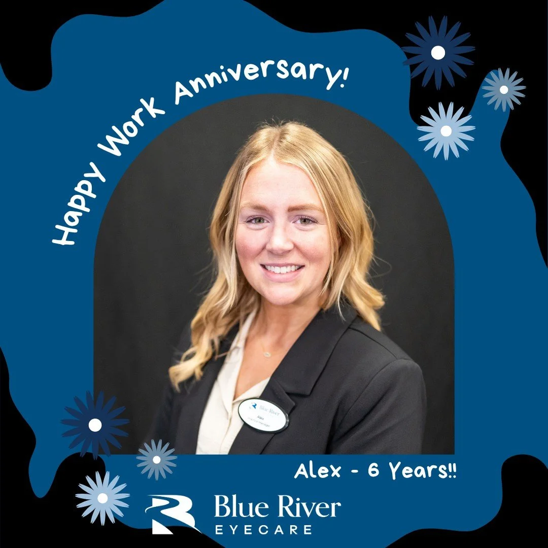 Alex celebrates 6 years at Blue River EyeCare &mdash; six years of learning, leading, and loving the community she gets to support!

 #BlueRiverEyeCare