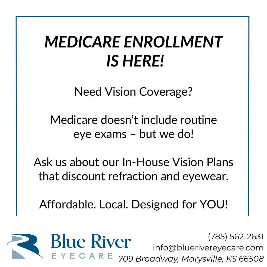 It's that time of year again! Medicare open enrollment runs October 15th through December 7th, and if you're comparing plans, here's something a lot of folks don't realize until it's too late: Medicare generally doesn't cover the cost of eyeglasses a